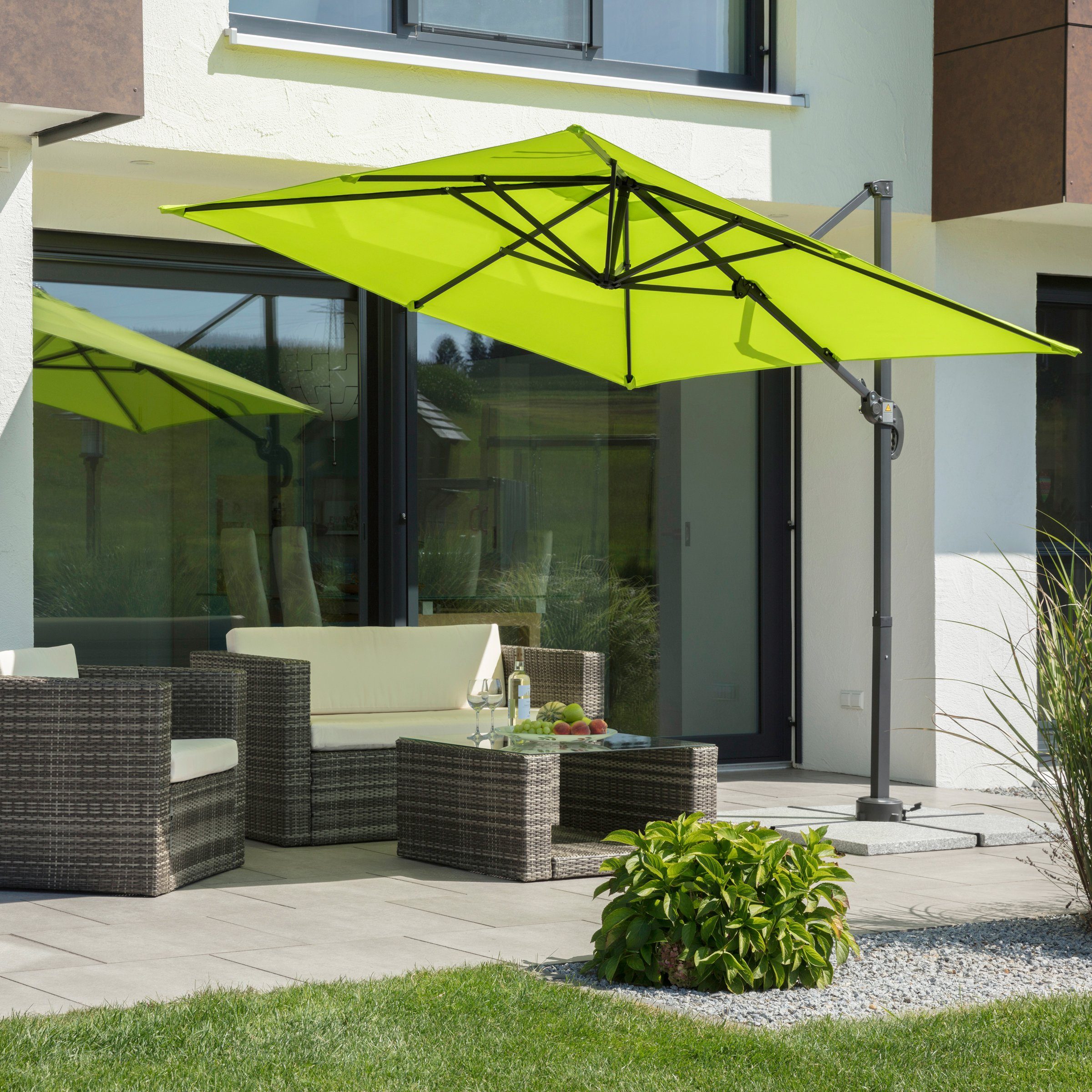 Schneider Schirme Ampelschirm Rhodos Junior, LxB: 230x230 cm, mit Schutzhülle, ohne Wegeplatten