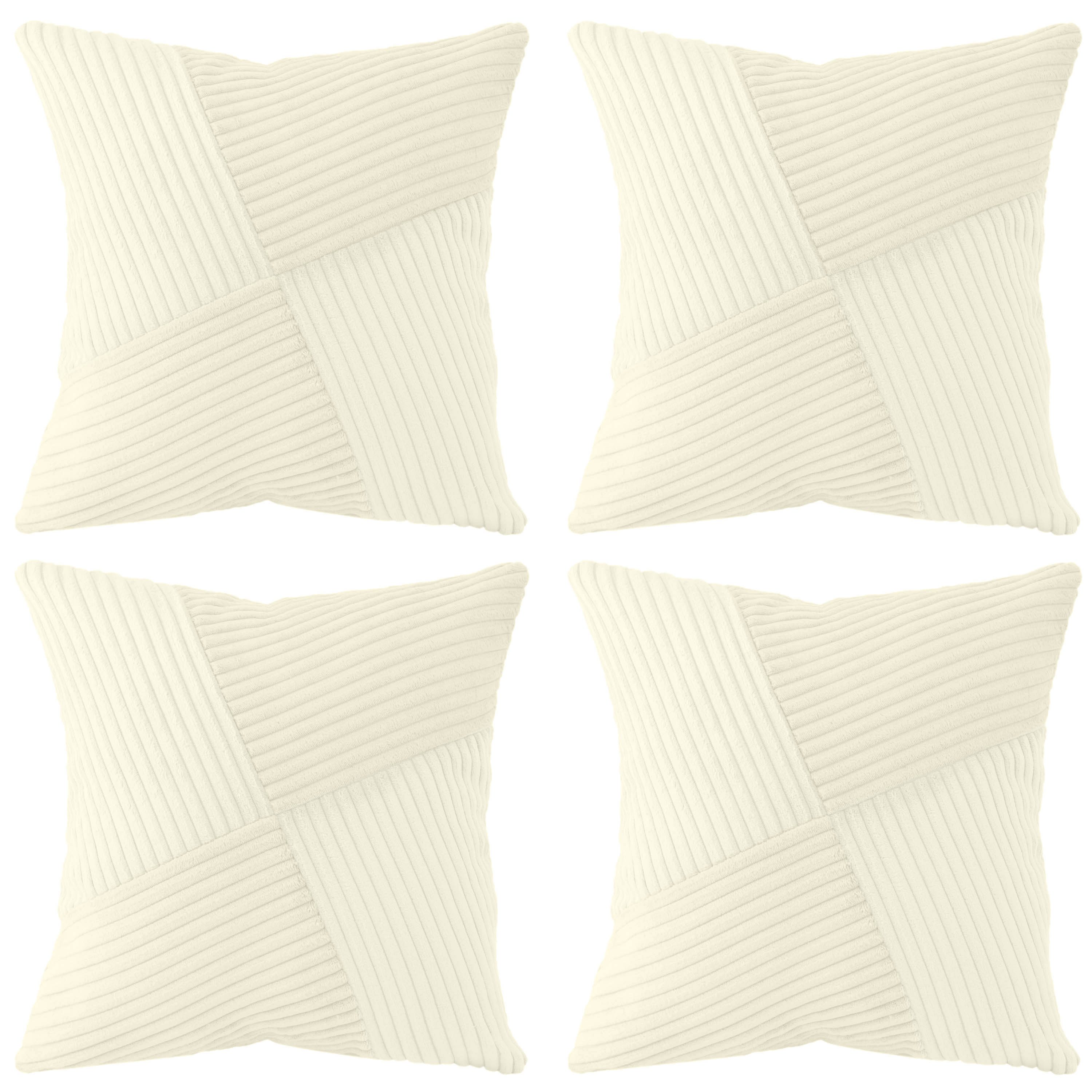 Amilian Kissenhüllen - 4er Set Kissenbezug, Kissenbezüge - Zierkissenbezüge, (4 Stück), 40x40 cm, Kissenhülle für Sofakissen, Dekokissen, Zierkissen, Kissen