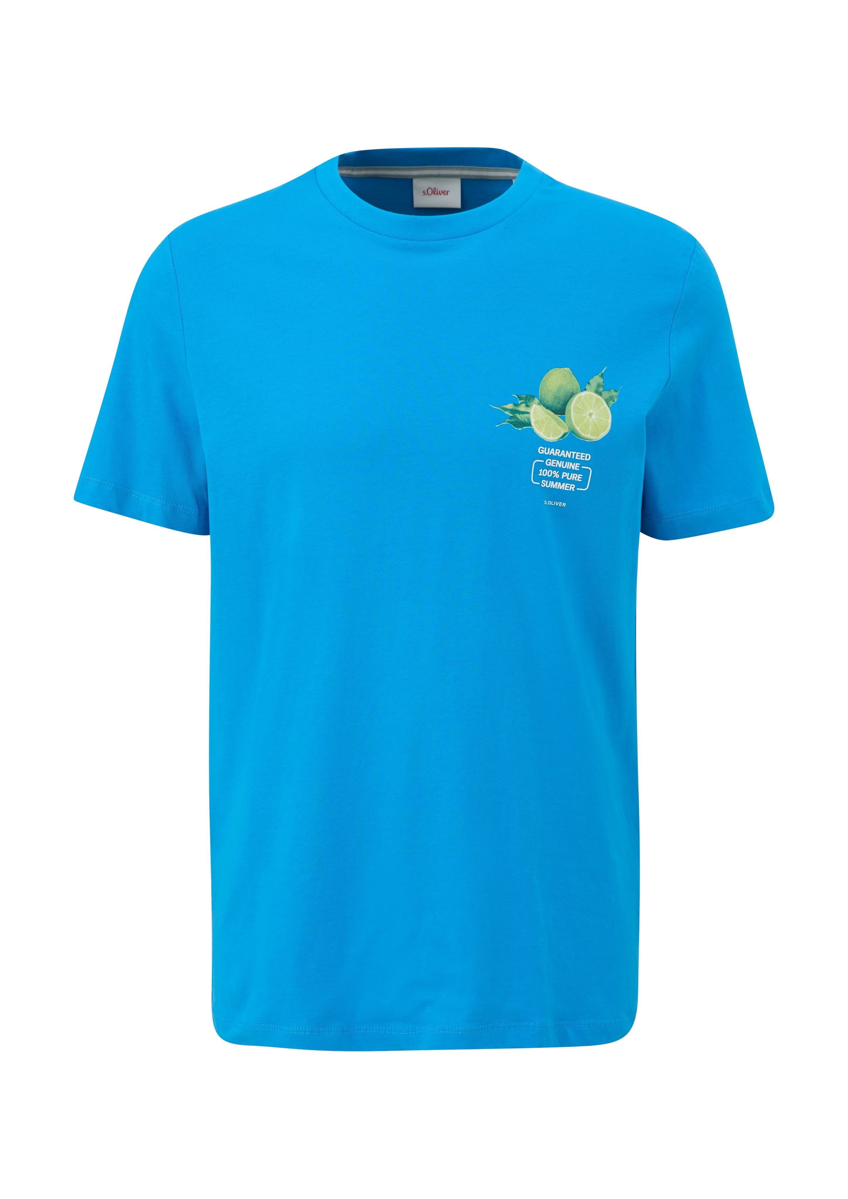 s.Oliver Kurzarmshirt Baumwoll-T-Shirt mit Crew Neck günstig online kaufen
