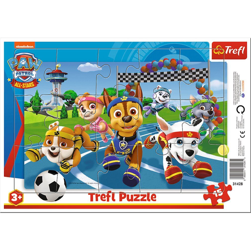 Trefl Puzzle Puzzle Paw Patrol: Immer bereit zu helfen 15 Teile, Puzzleteile