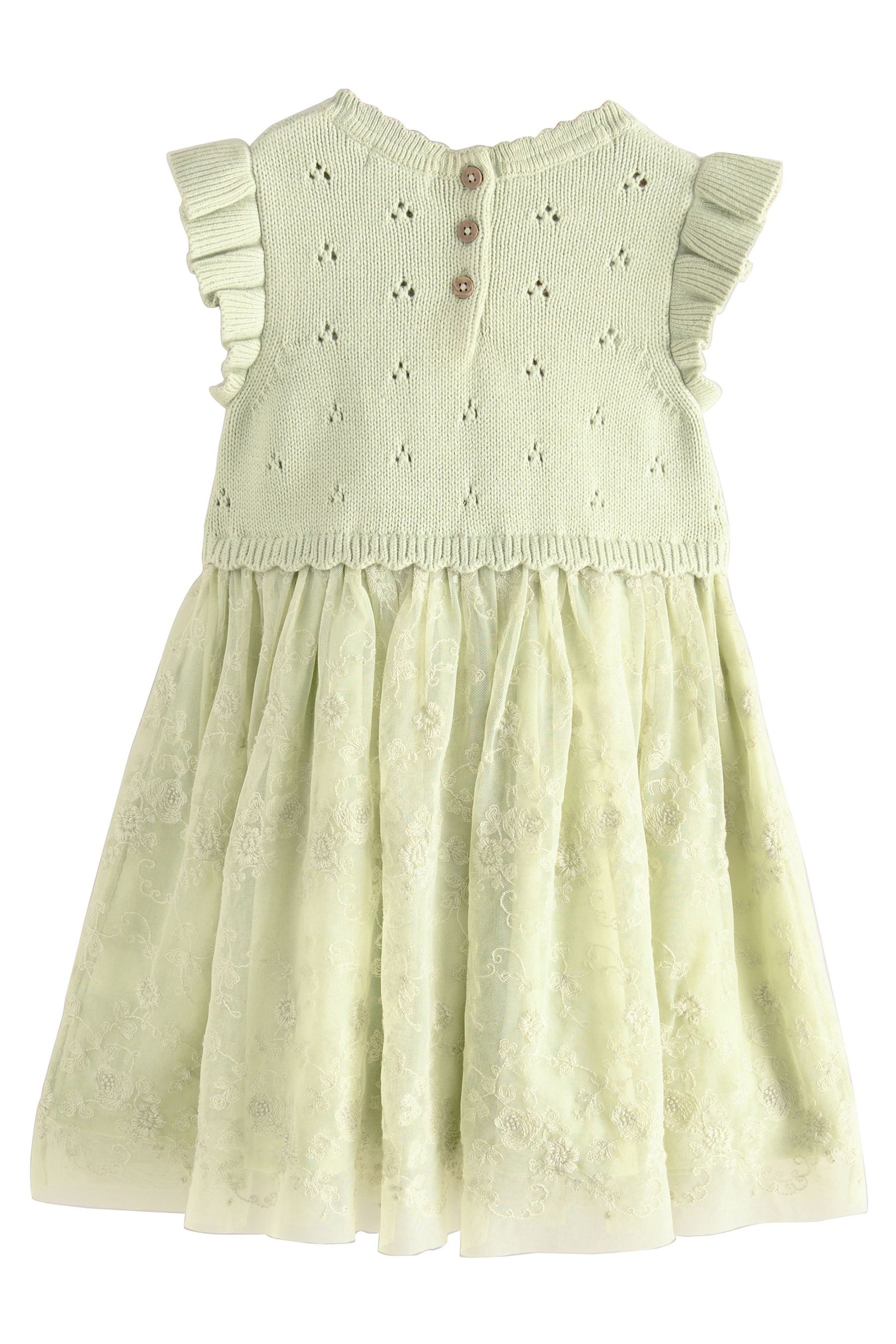 Next 2-in-1-Kleid Florales Mesh-Kleid in Stufenoptik günstig online kaufen