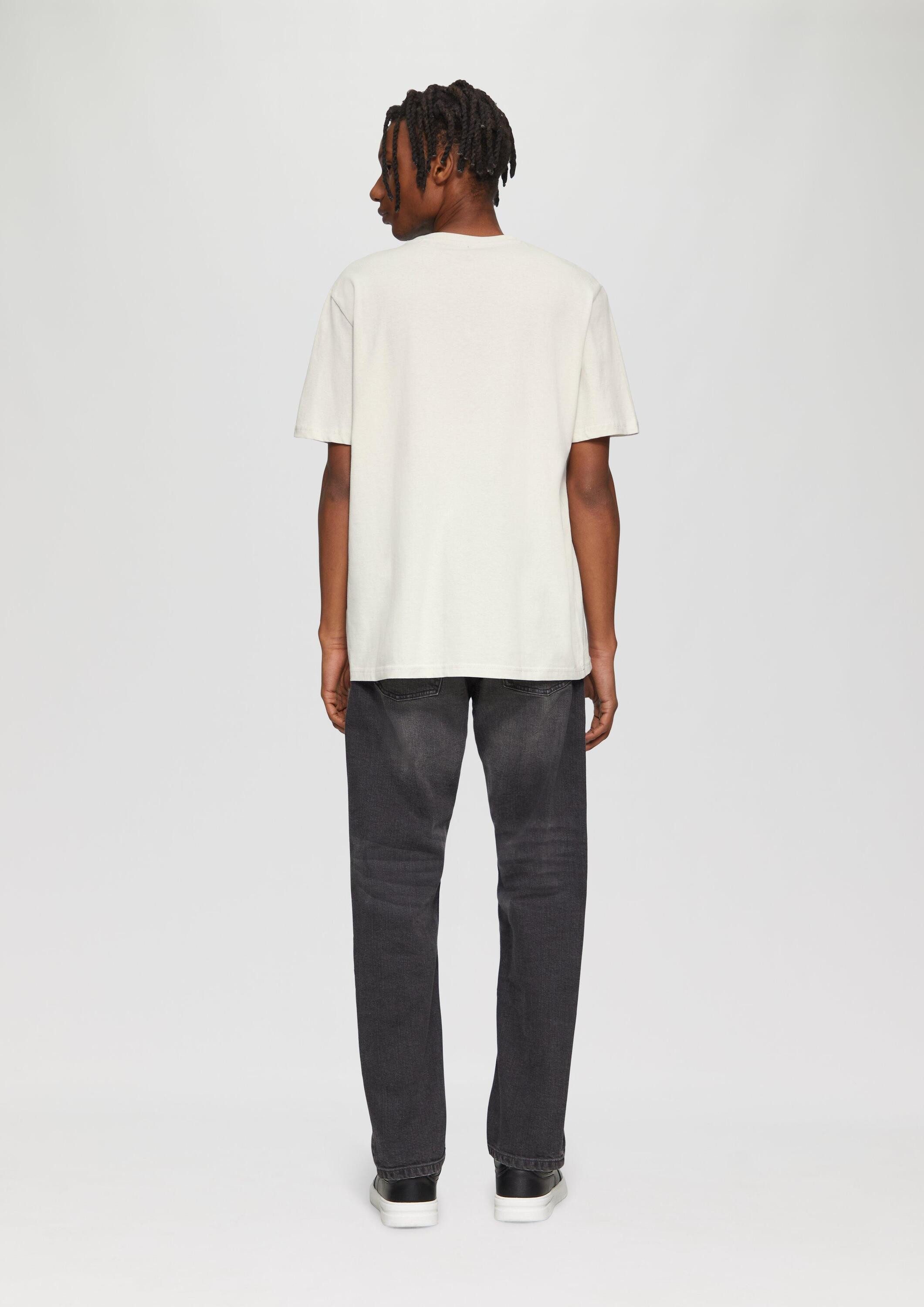 QS Kurzarmshirt T-Shirt T- Shirt mit Frontprint