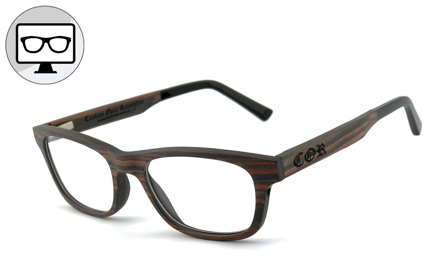 COR ohne Bildschirmbrille, Brille Bürobrille, Gamingbrille, Sehstärke Blaulichtfilter Brille, Brille, Blaulicht