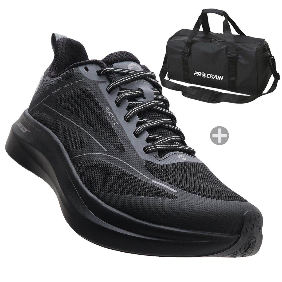 AVOCCO Sneaker für Damen und Herren/Laufschuhe/Sporttaschen-Set/ Fitnessschuh (Tennisschuhe / Badmintonschuhe / Verwendung auf dem Laufband, 2-tlg., Ultraleicht / Atmungsaktiv / Rutschfest / Training) Sport/athletisch/modisch/Geschenke fur Manner und Frauen