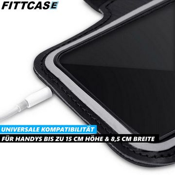 MAVURA Smartphonetasche FITTCASE Universal Sportarmband Handy Arm Tasche Sport Fitness (Armband Joggingarmband Laufen Smartphone Schutz Hülle), Case mit Schlüssel Fach Joggen für Iphone Samsung Huawei HTC etc.