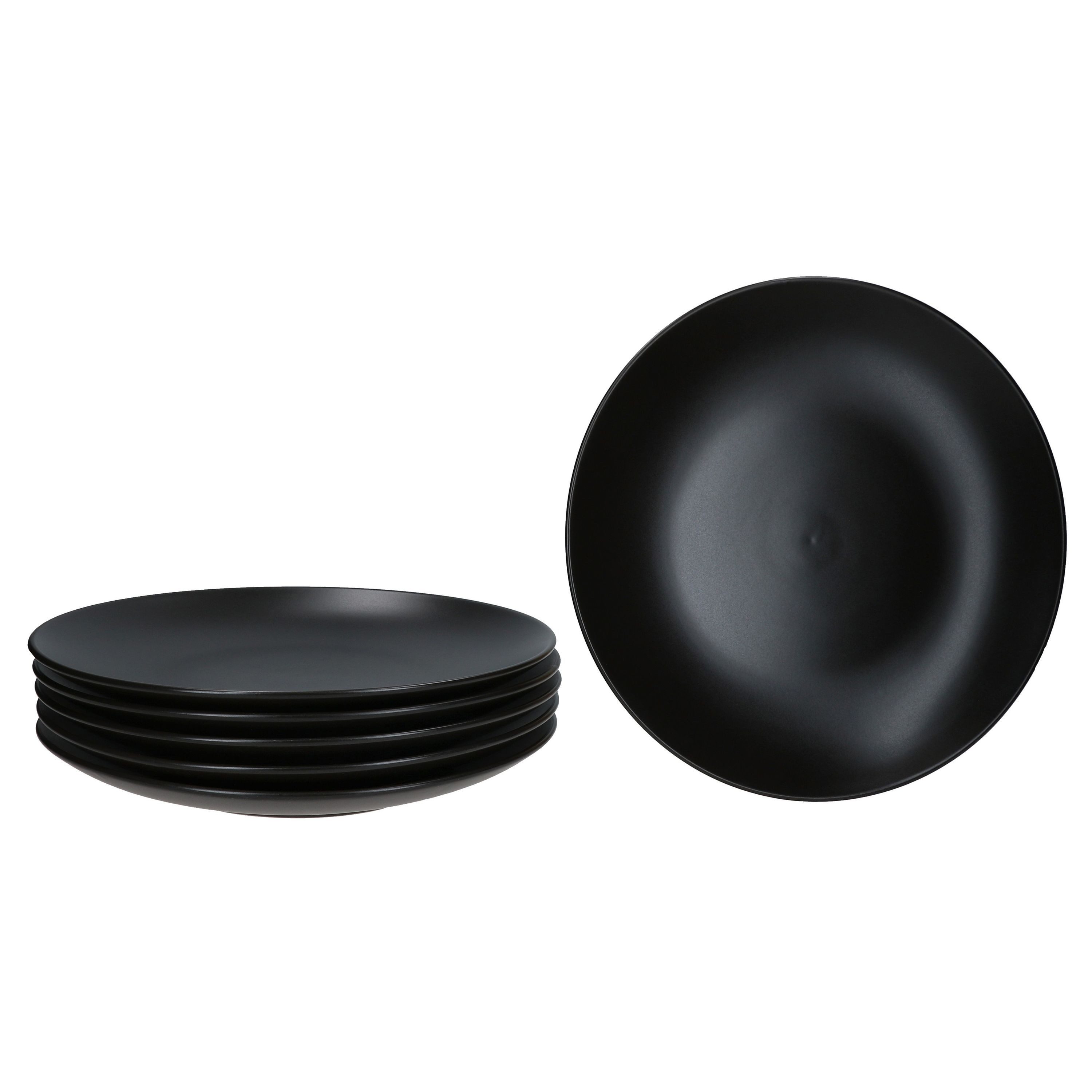 MamboCat Speiseteller 6x Panther Speiseteller Ø27,5cm schwarz Steingut 6 Personen