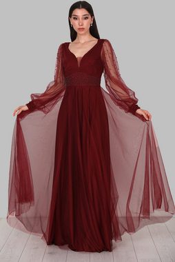Modabout Abendkleid Langes Maxikleid Hochzeitskleid Für Damen - NELB0588D5105BRD (1-tlg)