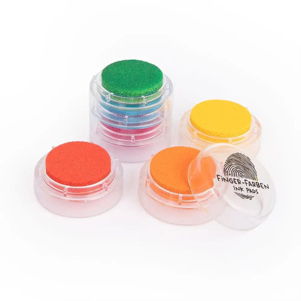 Trendhaus Buntstift Fingerstempel-Farben 6er-Turm