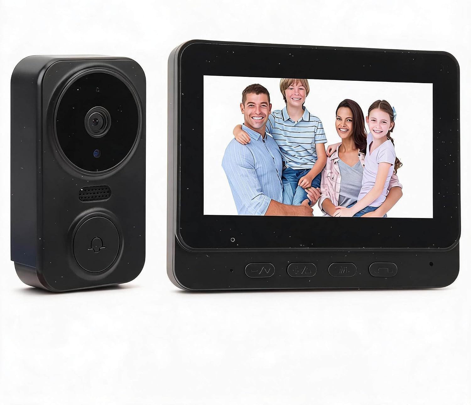 Topcony Überwachungskamera Video Türklingel mit Kamera kabellos 4,3 Zoll Farbdisplay (Innenbereich, Außenbereich, Drahtlose Video Türklingel mit Kamera, HD Kame – Bild 2 von 5