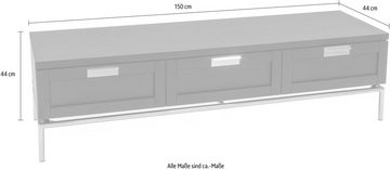 andas Lowboard, Holzfurnier aus Walnussbaum, skandinavisches Design