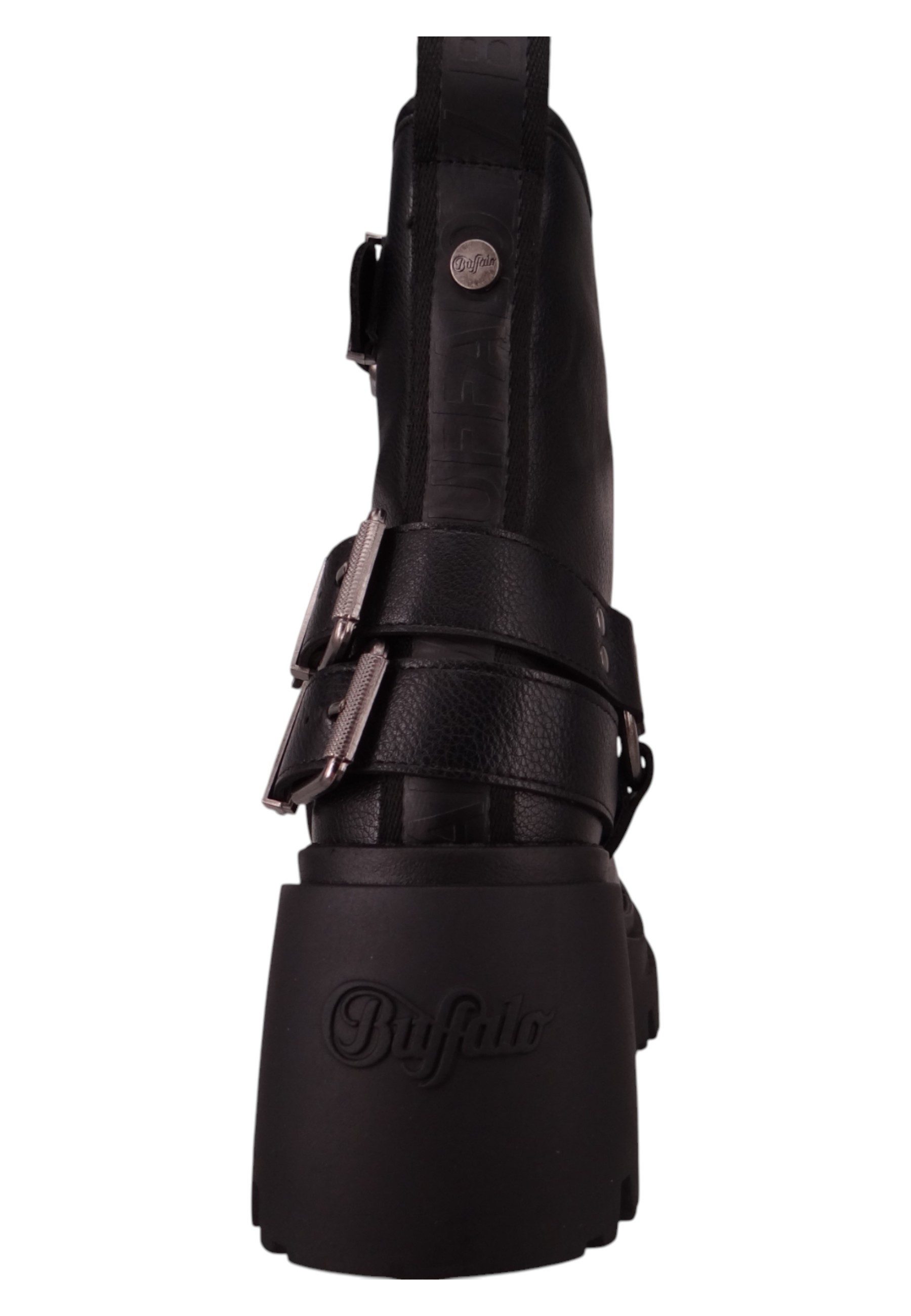 Buffalo 1220067 Bravr Biker Lo Black Stiefelette