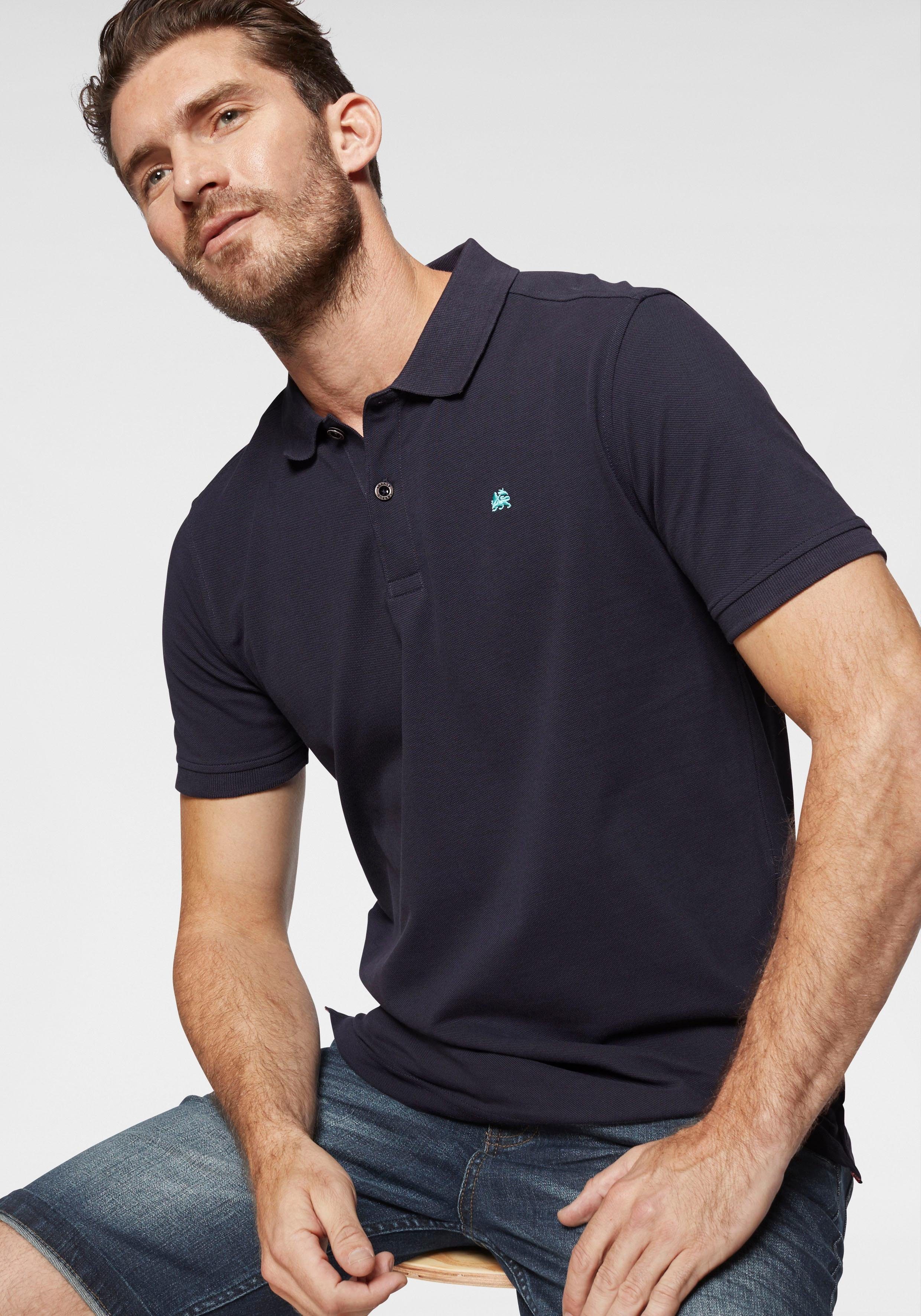 LERROS Poloshirt mit dezenter Stickerei auf der Brust night blue