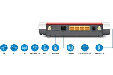 AVM FRITZ!Box 6850 5G Router - Integriertes LTE Modem - Mobilfunk WLAN-Router