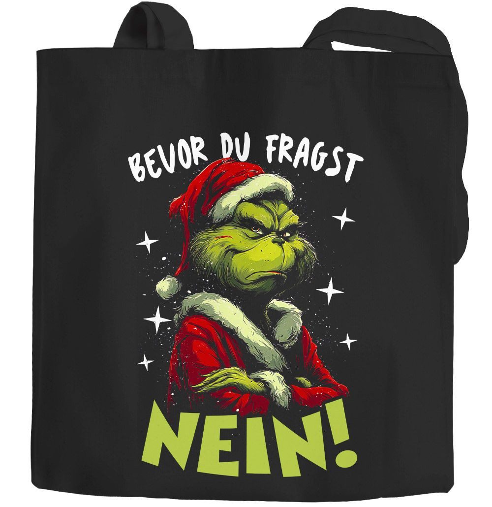MoonWorks Einkaufsshopper Jutebeutel Weihnachten Bevor du fragst NeinSpruch günstig online kaufen