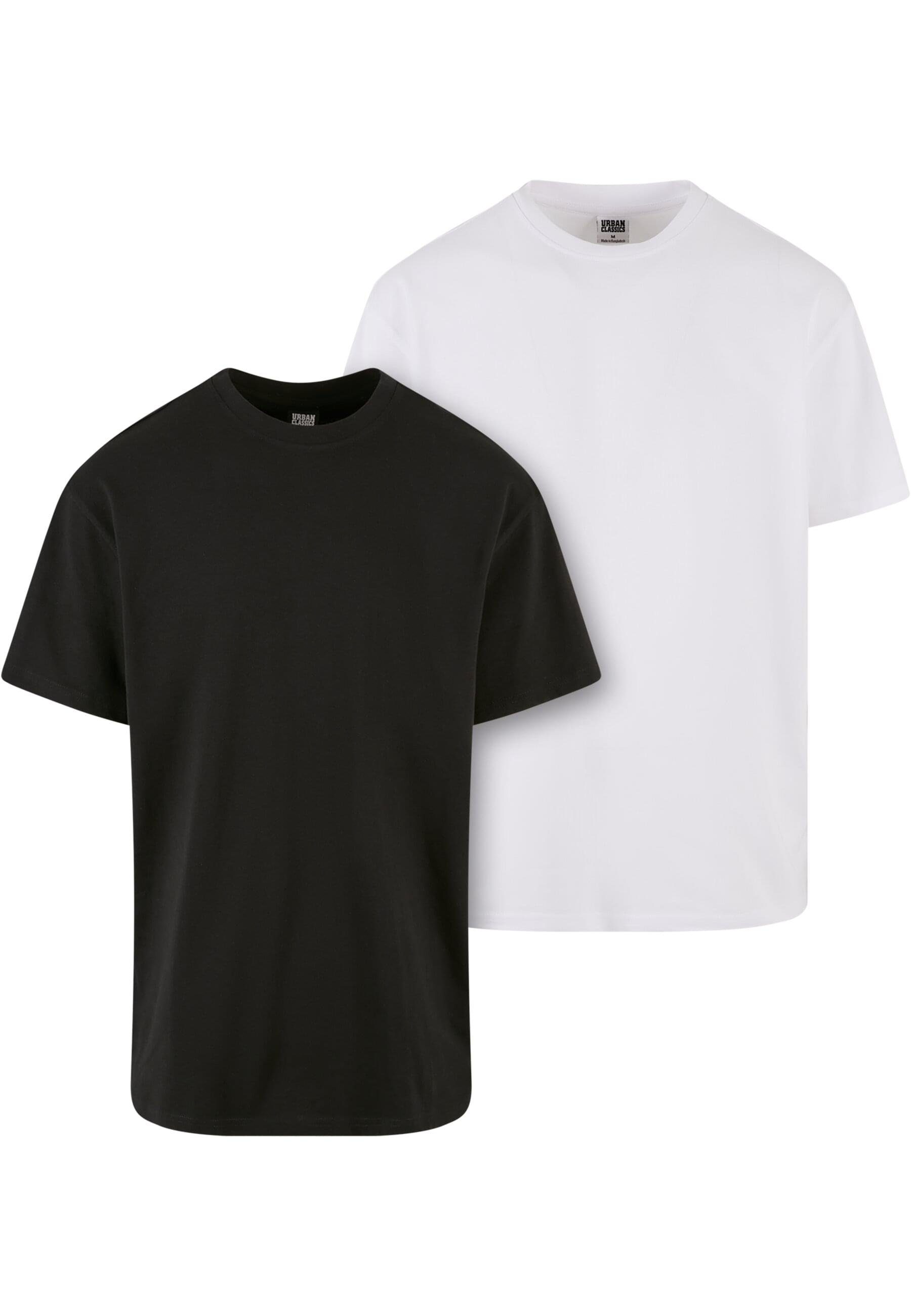 URBAN CLASSICS T-Shirt Herren Heavy Ovesized Tee 2-Pack (1-tlg) black white