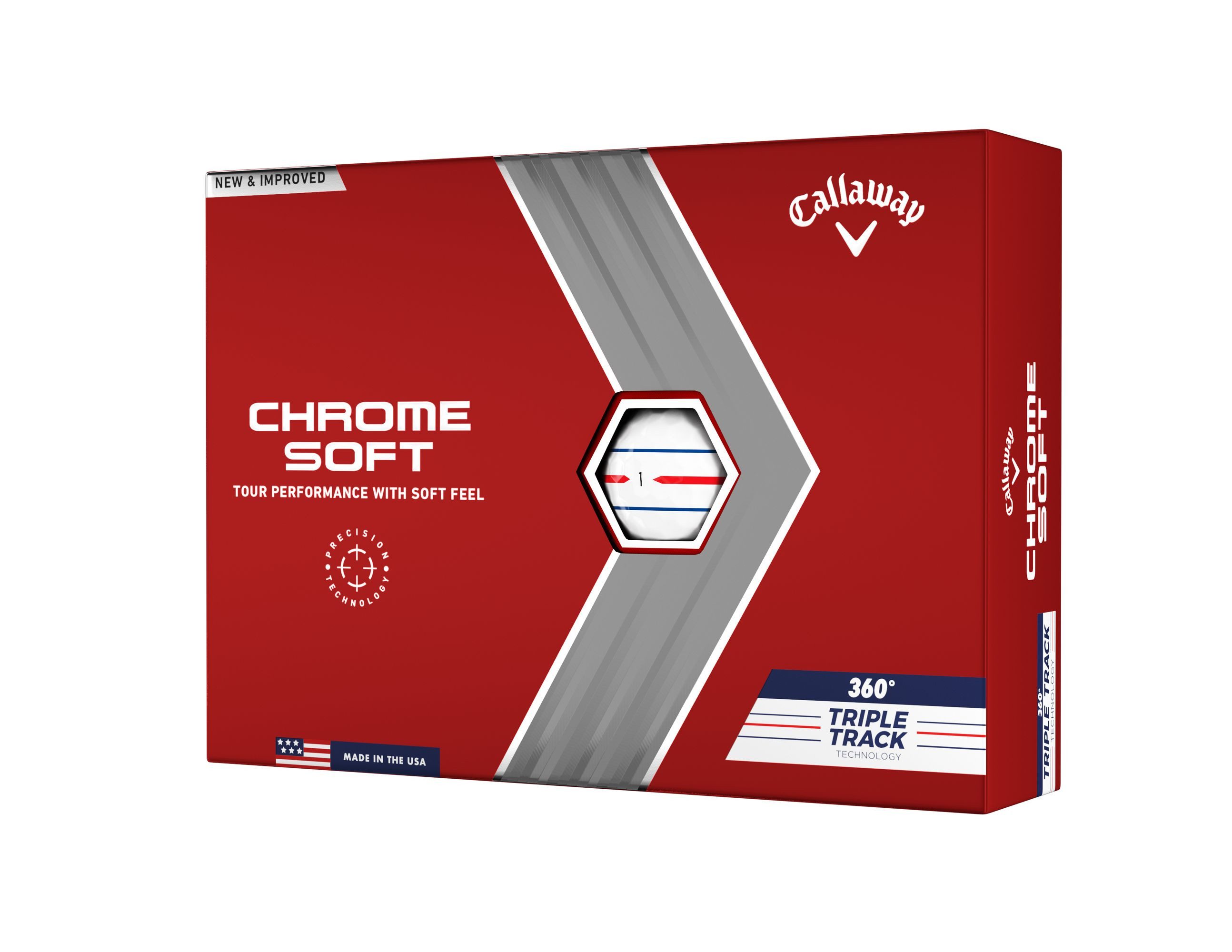 Callaway Golfball Callaway Chrome Soft Triple Track Golfbälle – Tour Performance, Soft