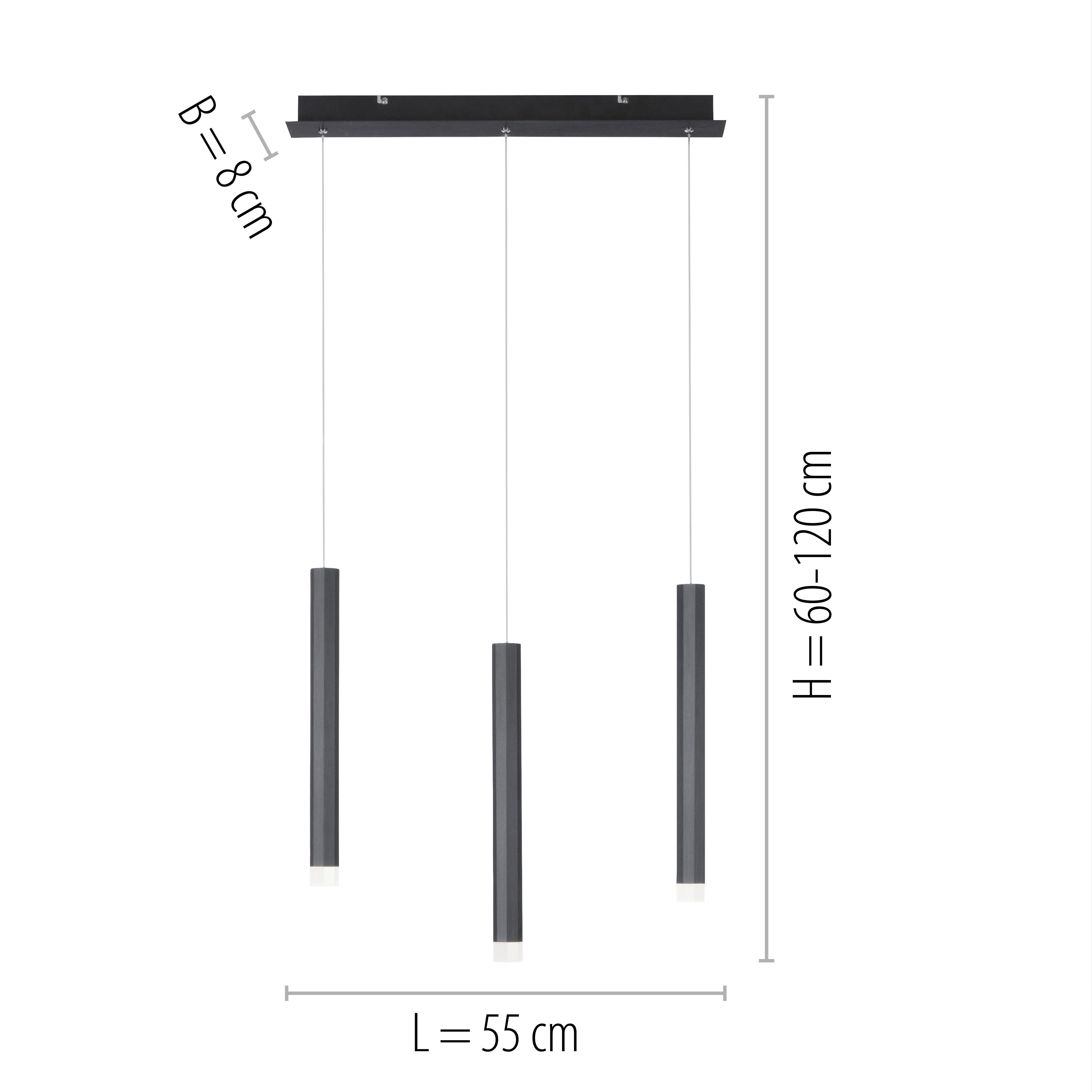 fest BRUNO, LED integriert, LED Pendelleuchte Direkt Leuchten Warmweiß,