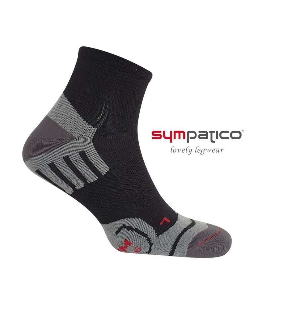 Sympatico Sportsocken Coolmax (Kurzstrumpf) schwarz/grau - 2 Paar