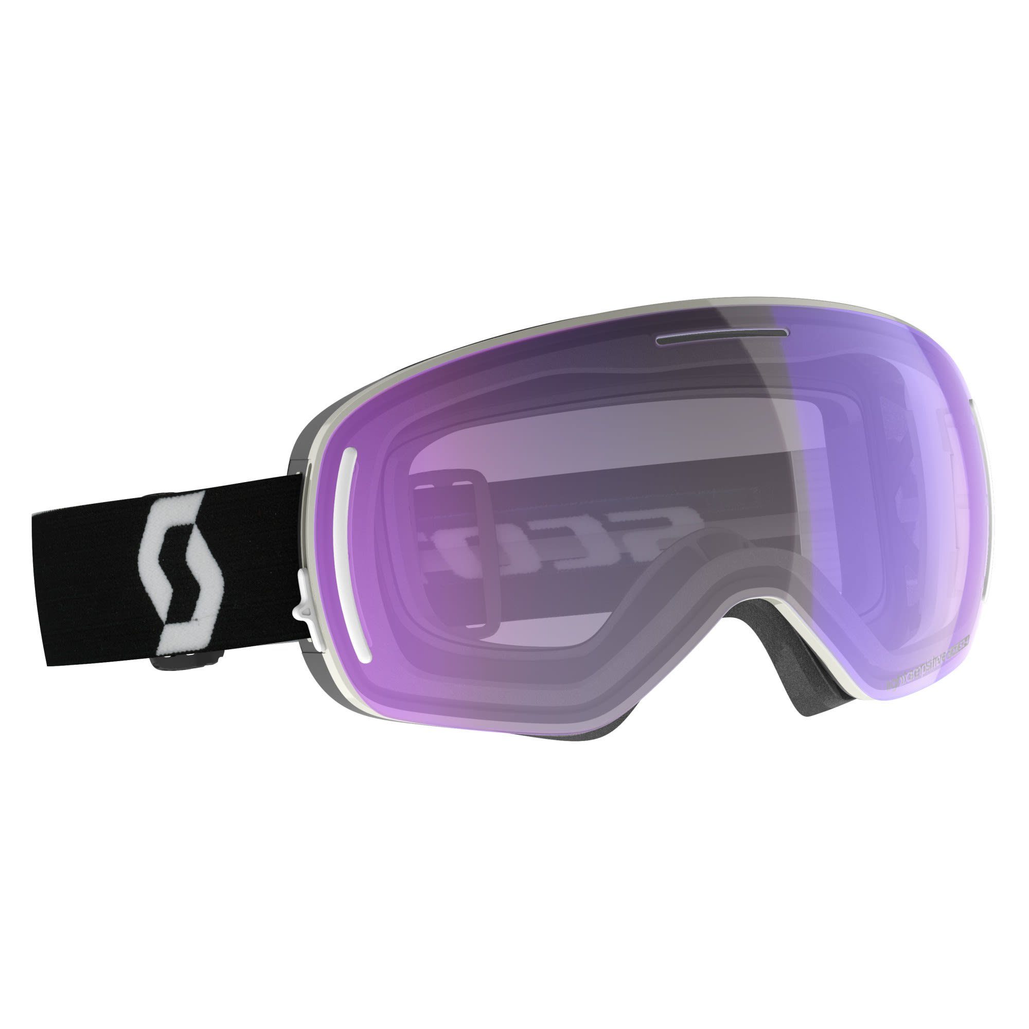 Scott Skibrille Scott Lcg Evo Light Sensitive Goggle Accessoires Team White - Black - Light Sensitive Blue Chrome