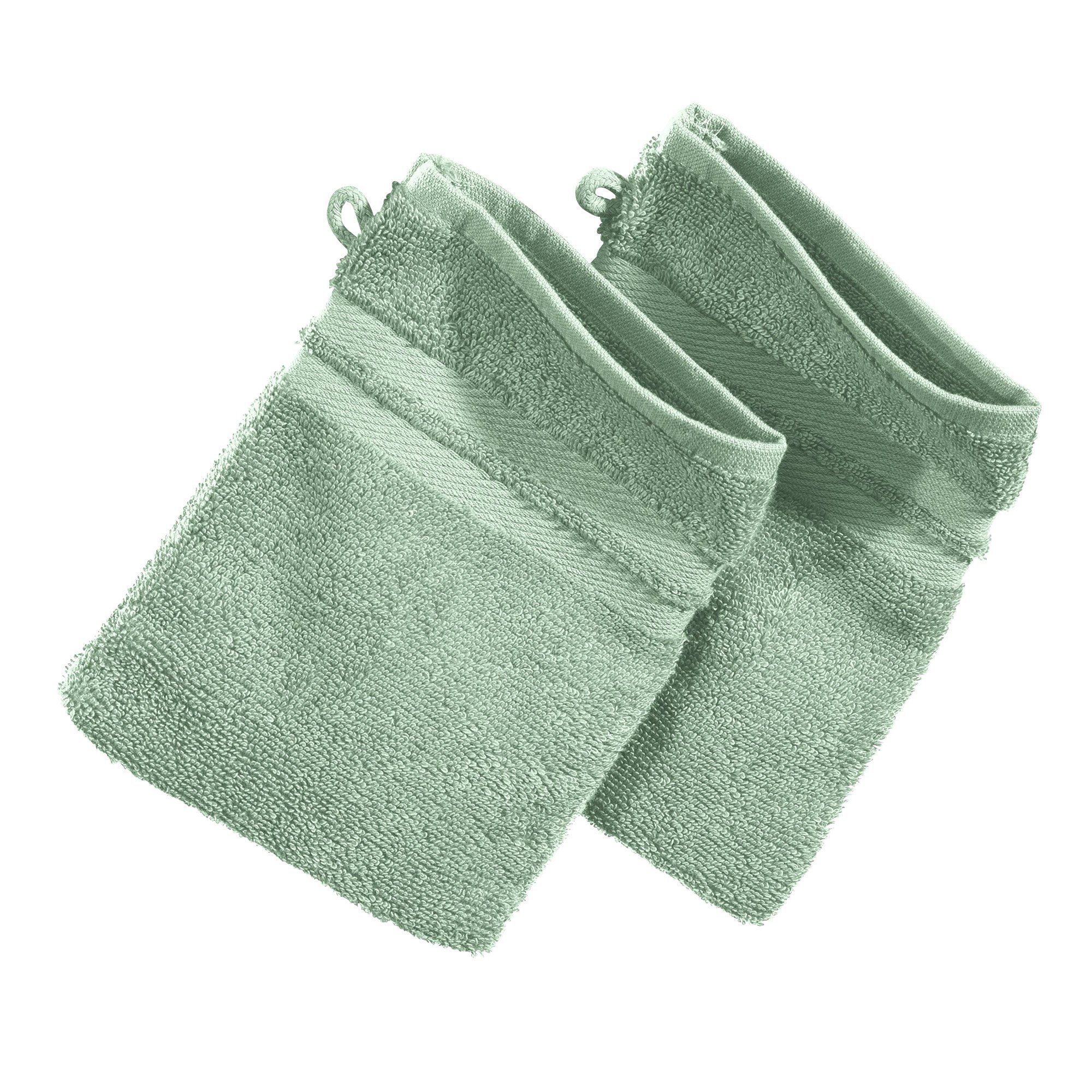 Erwin Müller Waschhandschuh Bio Waschhandschuh "Tübingen" 2er-Pack, Frottier, Walk-Frottier Uni