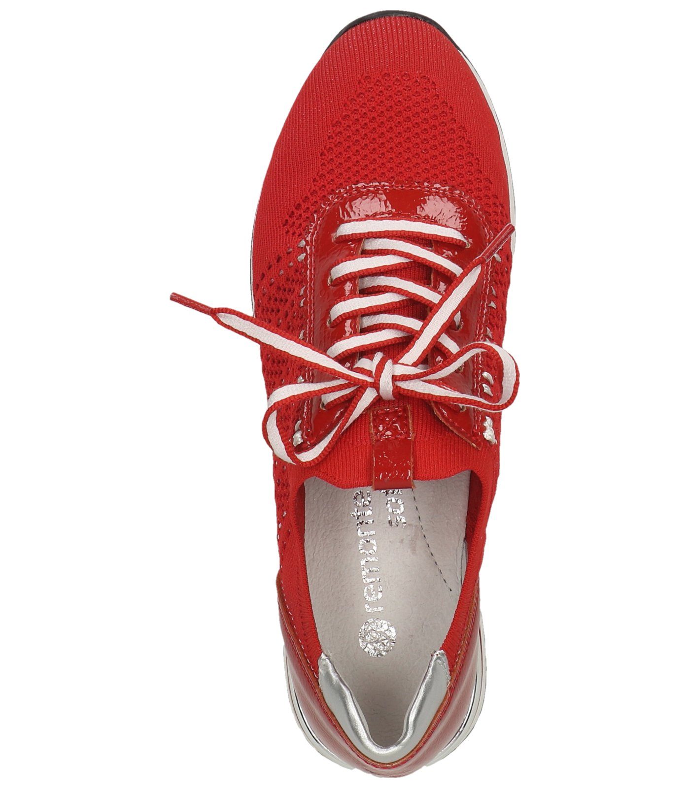 Sneaker Silber Remonte Sneaker Lederimitat/Textil Rot