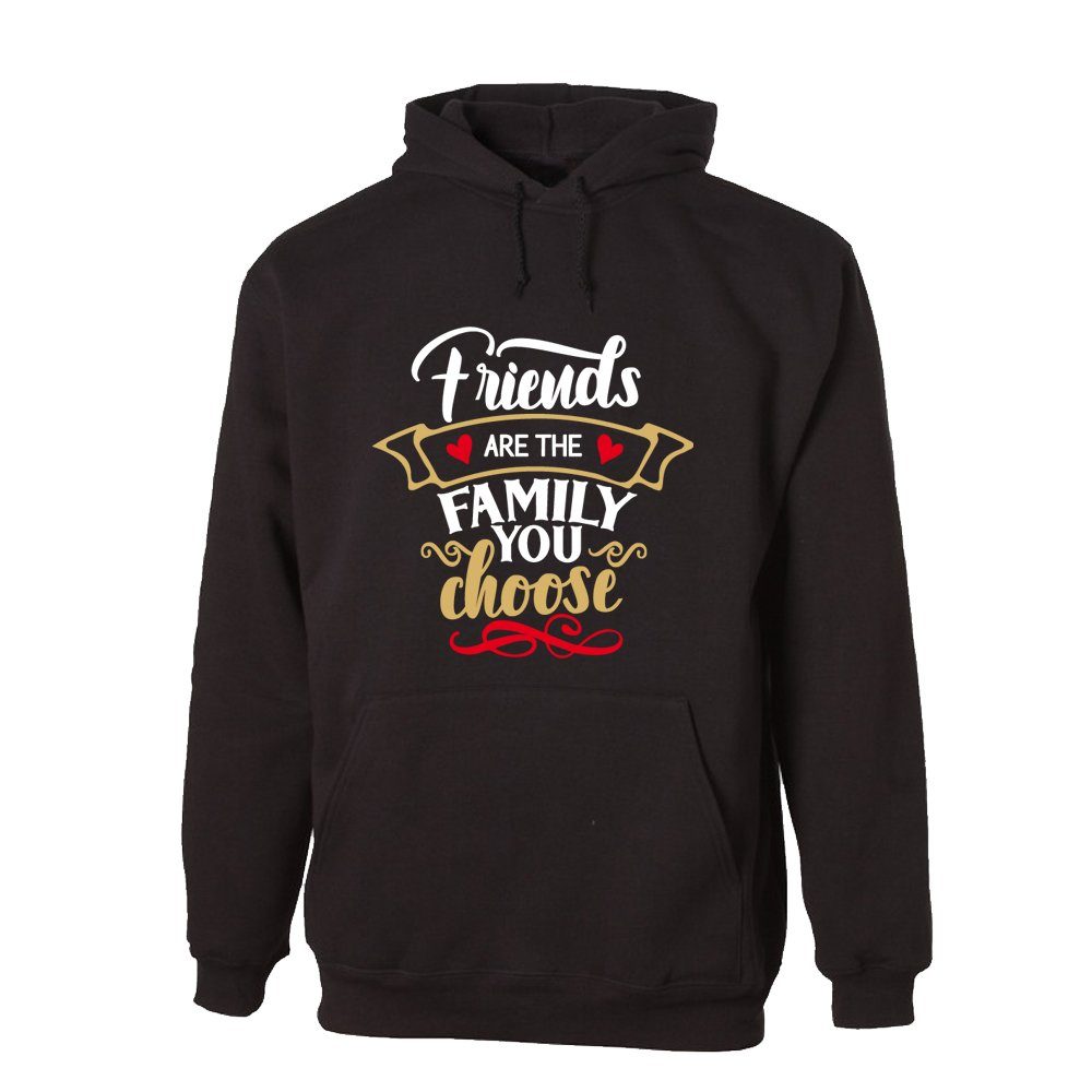 G-graphics Hoodie Friends are the Family you choose Unisex mit trendigem Frontprint mit Spruch