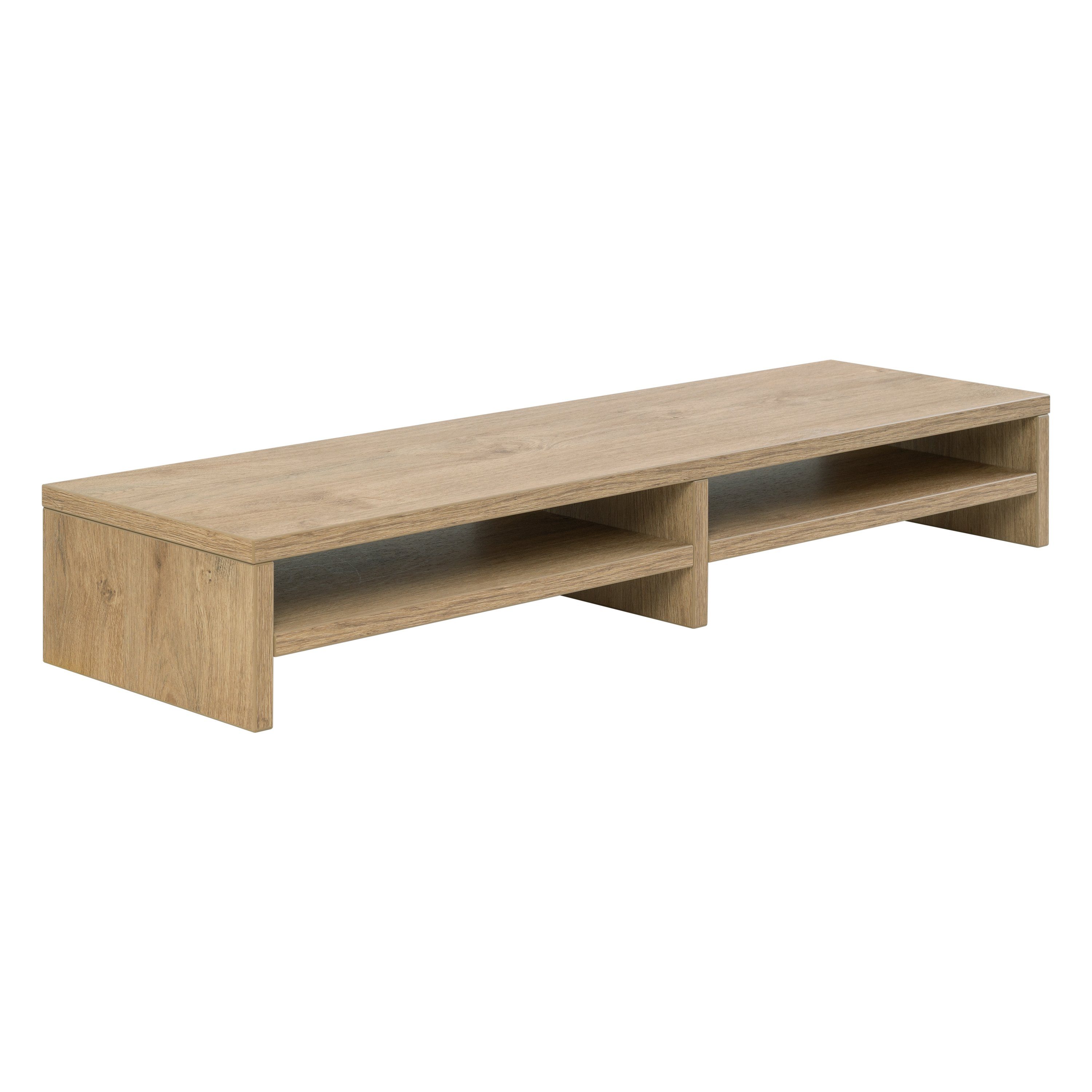 boho office® Schreibtischaufsatz, Monitoraufsatz in Wildeiche - 100 x 15 x 29 cm