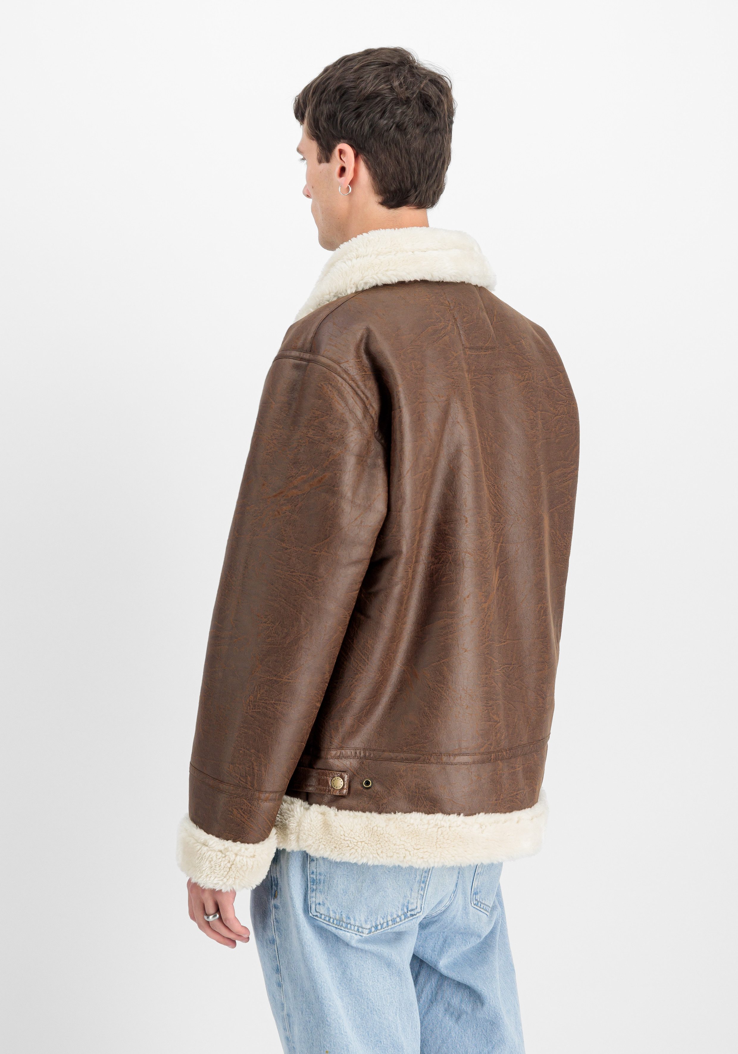 Alpha Industries Lederimitatjacke B-3 Faux Leather Kunstfaser, regular fit – Bild 2 von 5