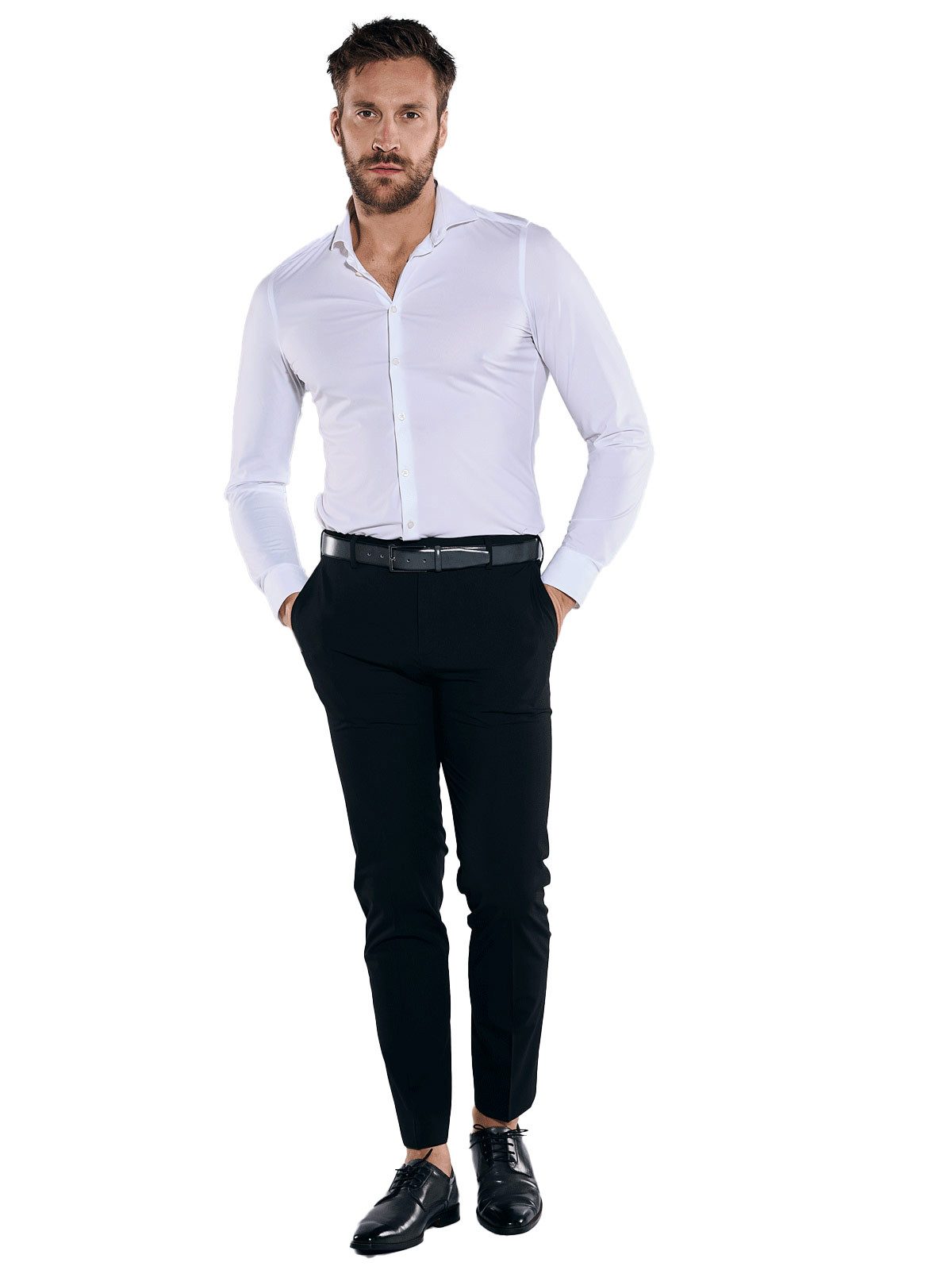 emilio adani Anzughose Herren Anzug-Hose slim fit, Schwarz – Bild 4 von 5