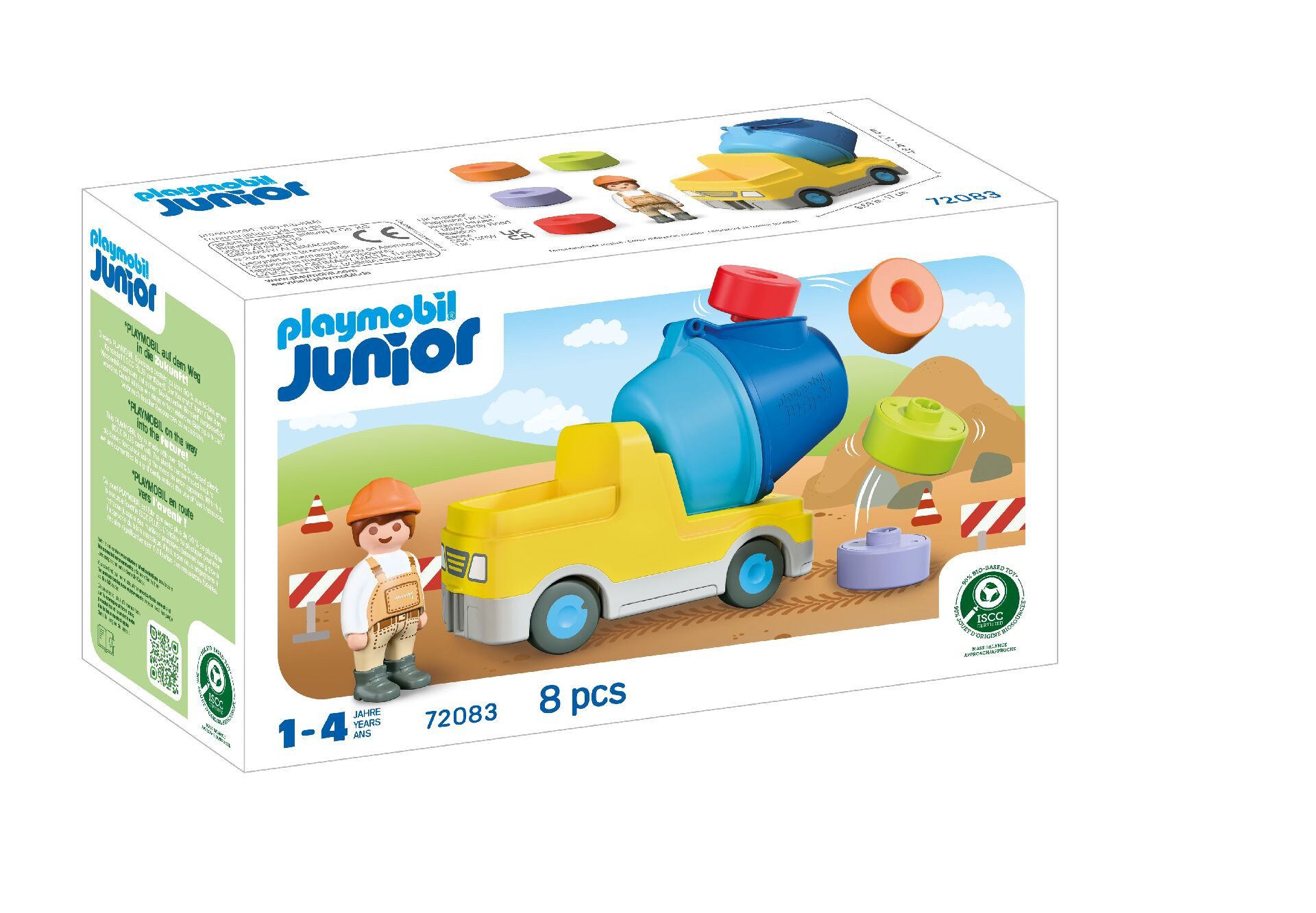 Playmobil® Betonmischer (72083), JUNIOR Konstruktions-Spielset, Made in Europe