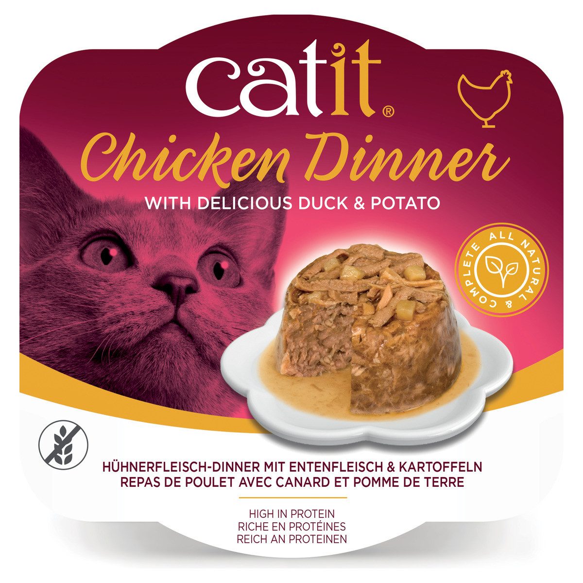 Catit Dinner Huhn mit Ente & Kartoffel, 80 g