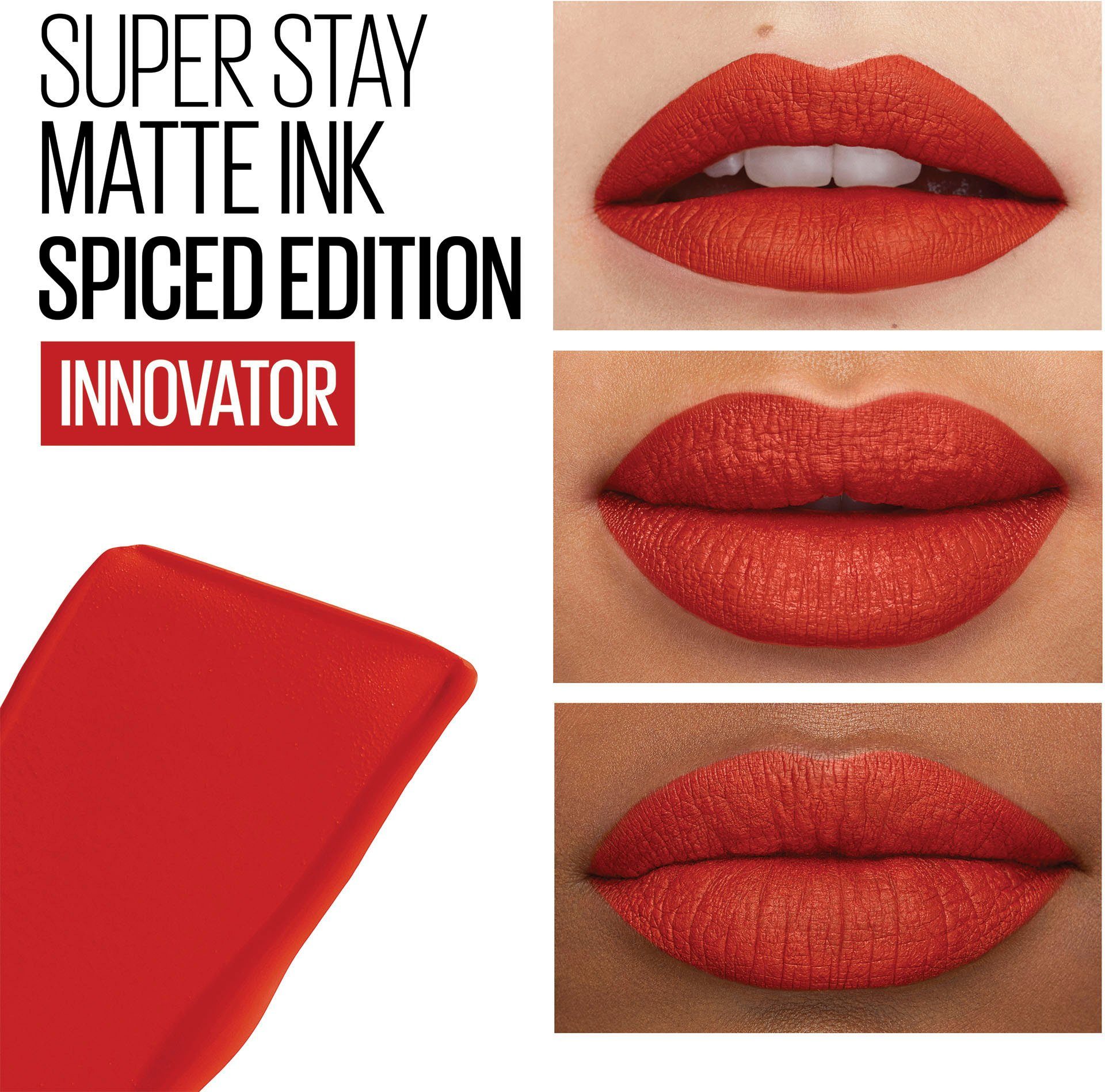 MAYBELLINE NEW YORK Lippenstift Innovator Up Stay Matte Spiced Super 330 Ink