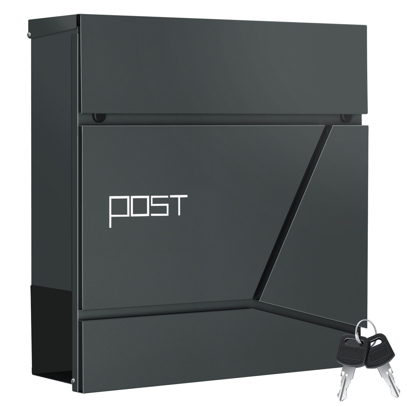 Woltu Wandbriefkasten (1-St), mit Zeitungsfach, mit Schloss 2 Schlüsseln, 3 günstig online kaufen