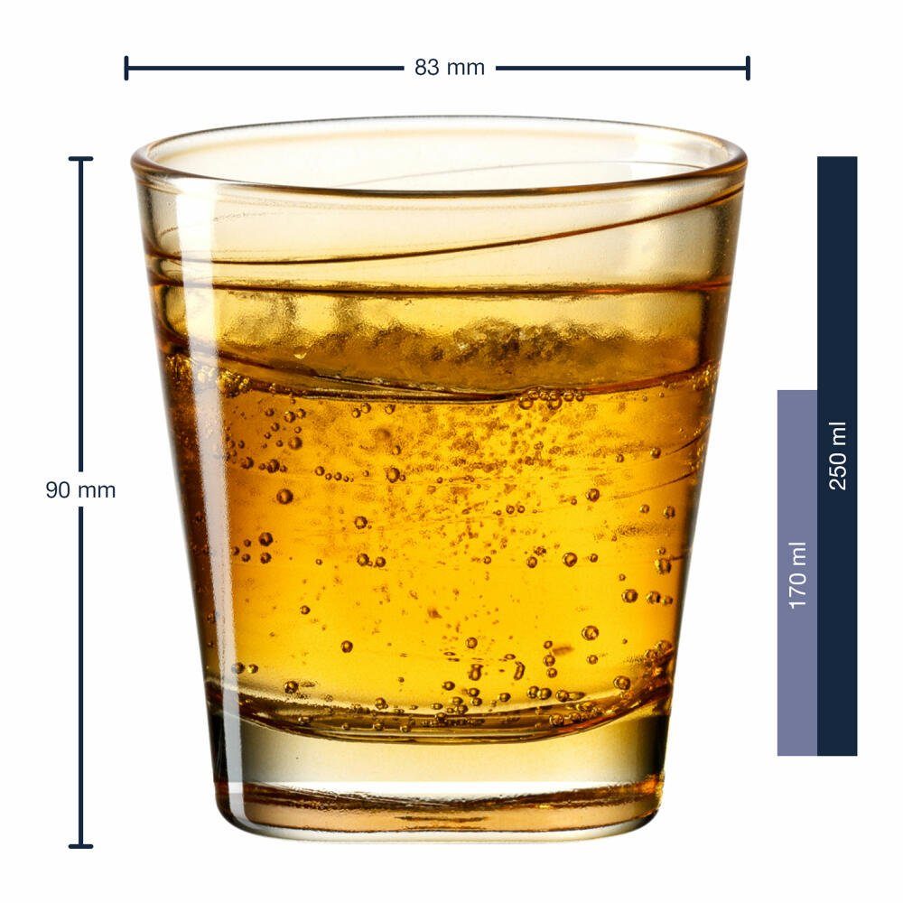 LEONARDO Glas Vario Struttura orange 250 ml, Glas