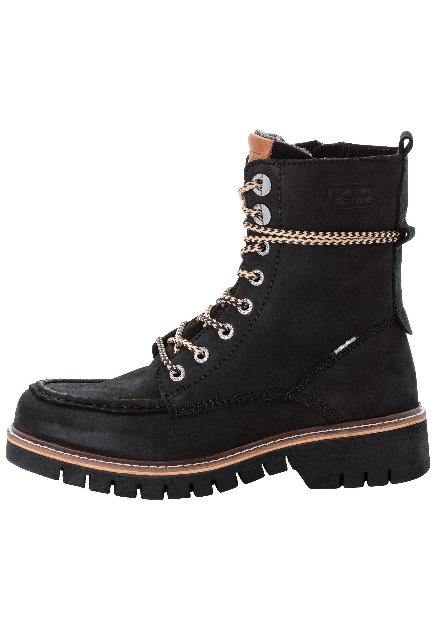camel active Boot aus echtem Leder Schnürschuh