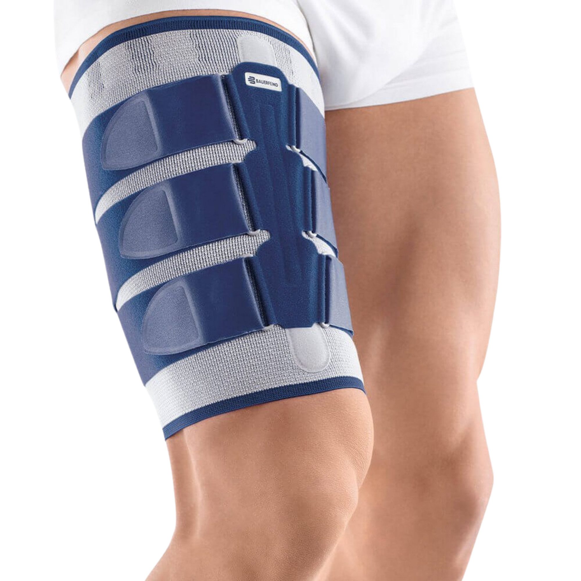 Bauerfeind Oberschenkelbandage MyoTrain Farbe: Titan