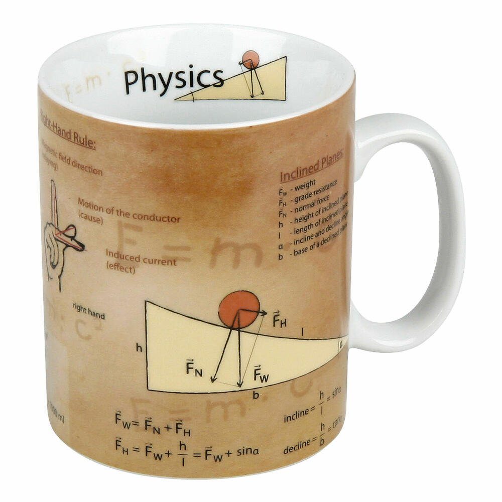 Könitz Becher Wissensbecher Physics Englisch 460 ml, Porzellan