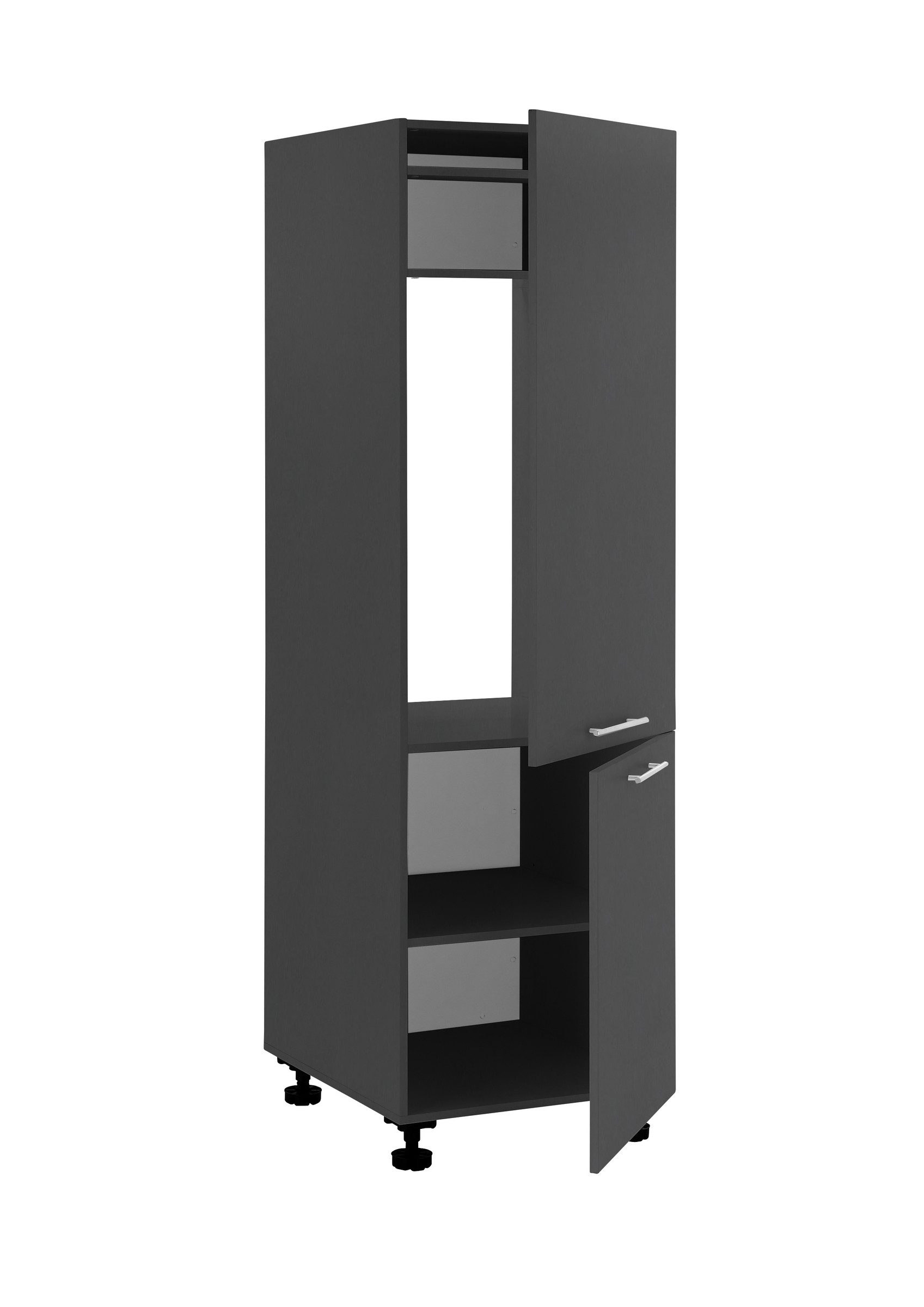 BEGA BBK Kühlumbauschrank in Anthrazit, Holzwerkstoff - 60x200x68cm (BxHxT)