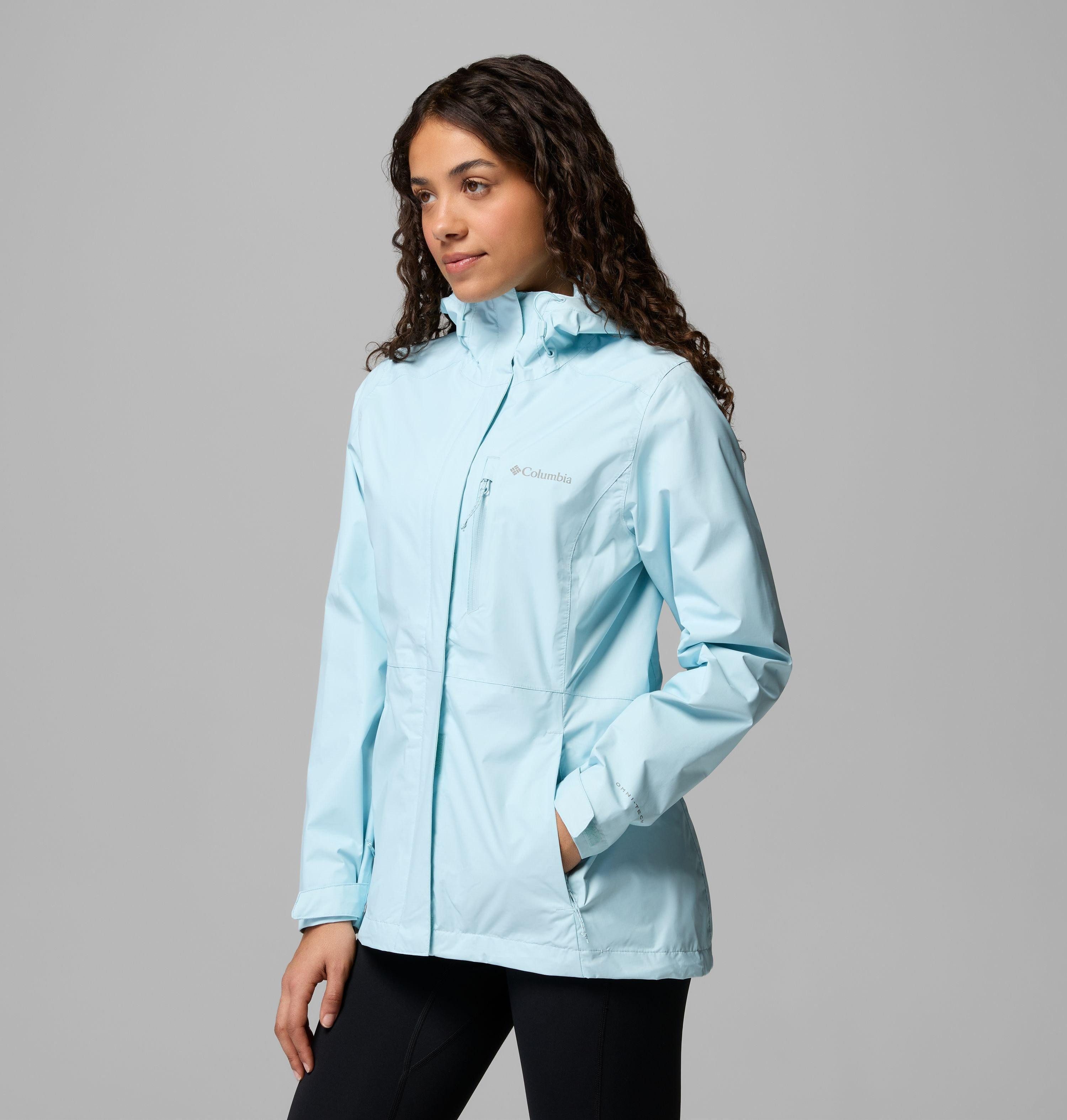 Columbia Regenjacke Pouring Adventure III Jacket mit per Gummizug verstellbarer Kapuze, wasserdicht, winddicht – Bild 3 von 5