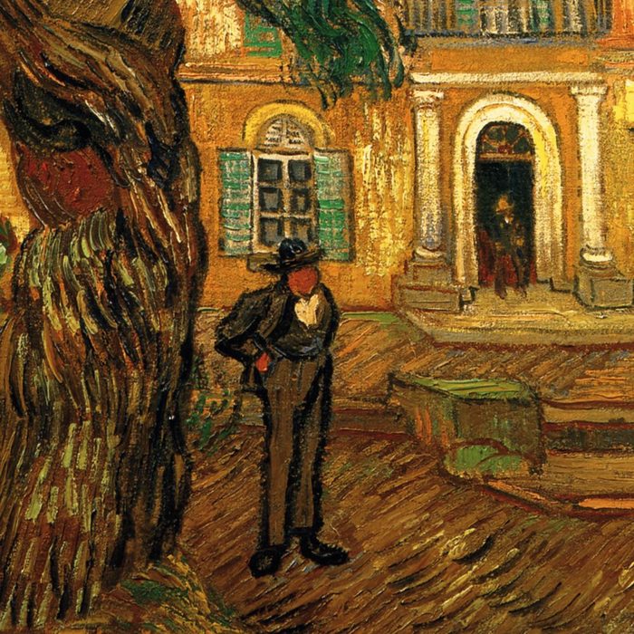 1art1 Kunstdruck Vincent Van Gogh - Pinie Und Figur Vor Dem Hospital Saint-Paul 1889 Detail