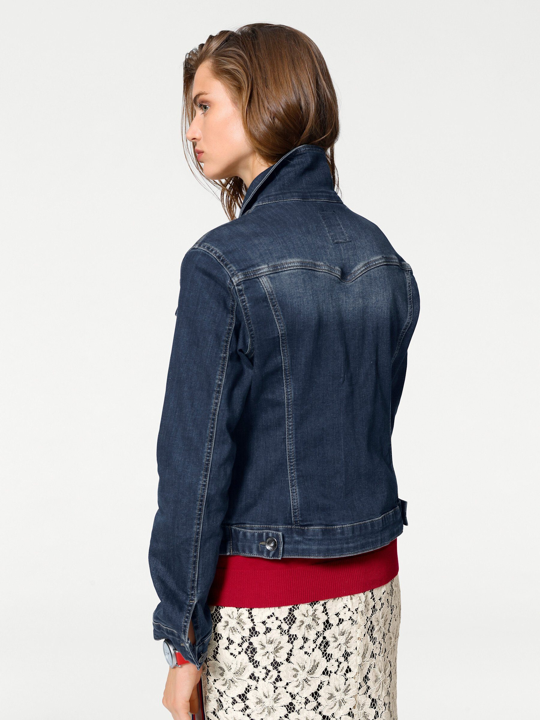 heine Blusenblazer Jeans-Jacke Langarm