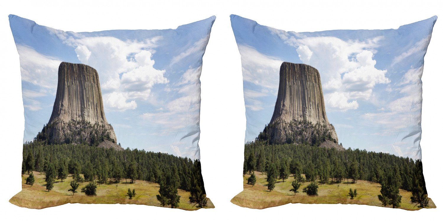 Doppelseitiger Wyoming (2 Modern Digitaldruck, Foto Devil Kissenbezüge Accent Abakuhaus Tower Stück),
