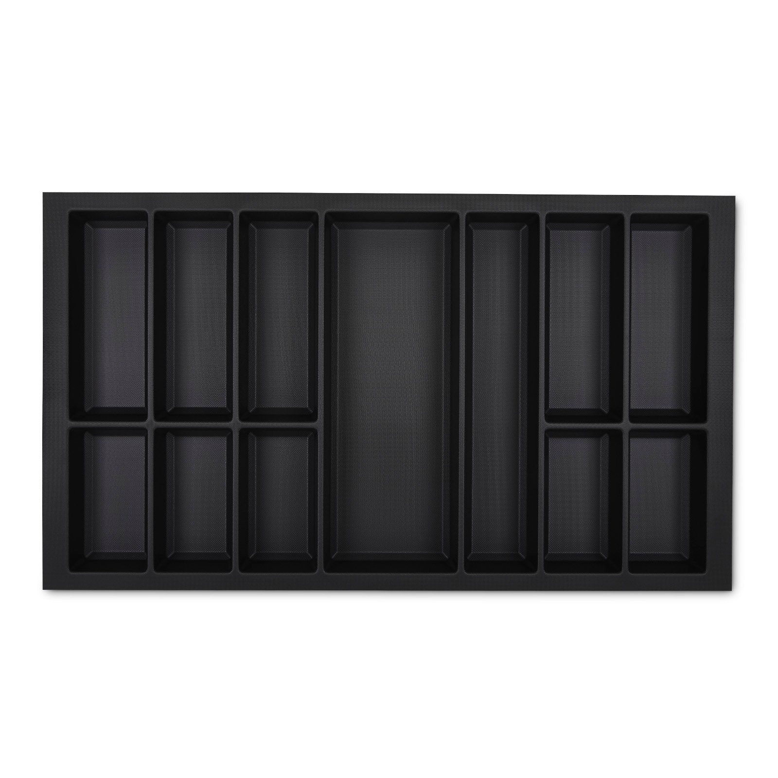 SO-TECH® Besteckeinsatz ORGA-BOX VII schwarz für z.B. Schüller und Schröder Küchen, für Schubladen mit 90 cm Breite, 826 x 474 mm
