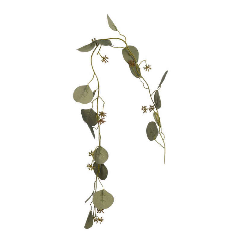 Kunstgirlande »Kunst-Girlande Eukalyptus«, Depot, aus Polyethylen, Truthahnfedern, L 90 Zentimeter