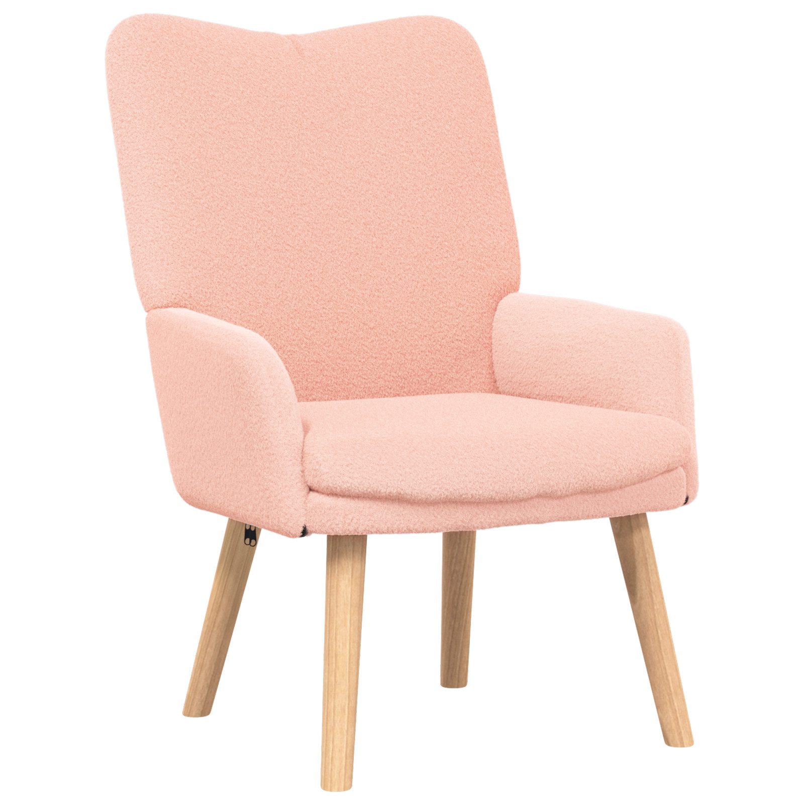 vidaXL Sessel Relaxsessel Rosa Wollähnlicher Stoff günstig online kaufen