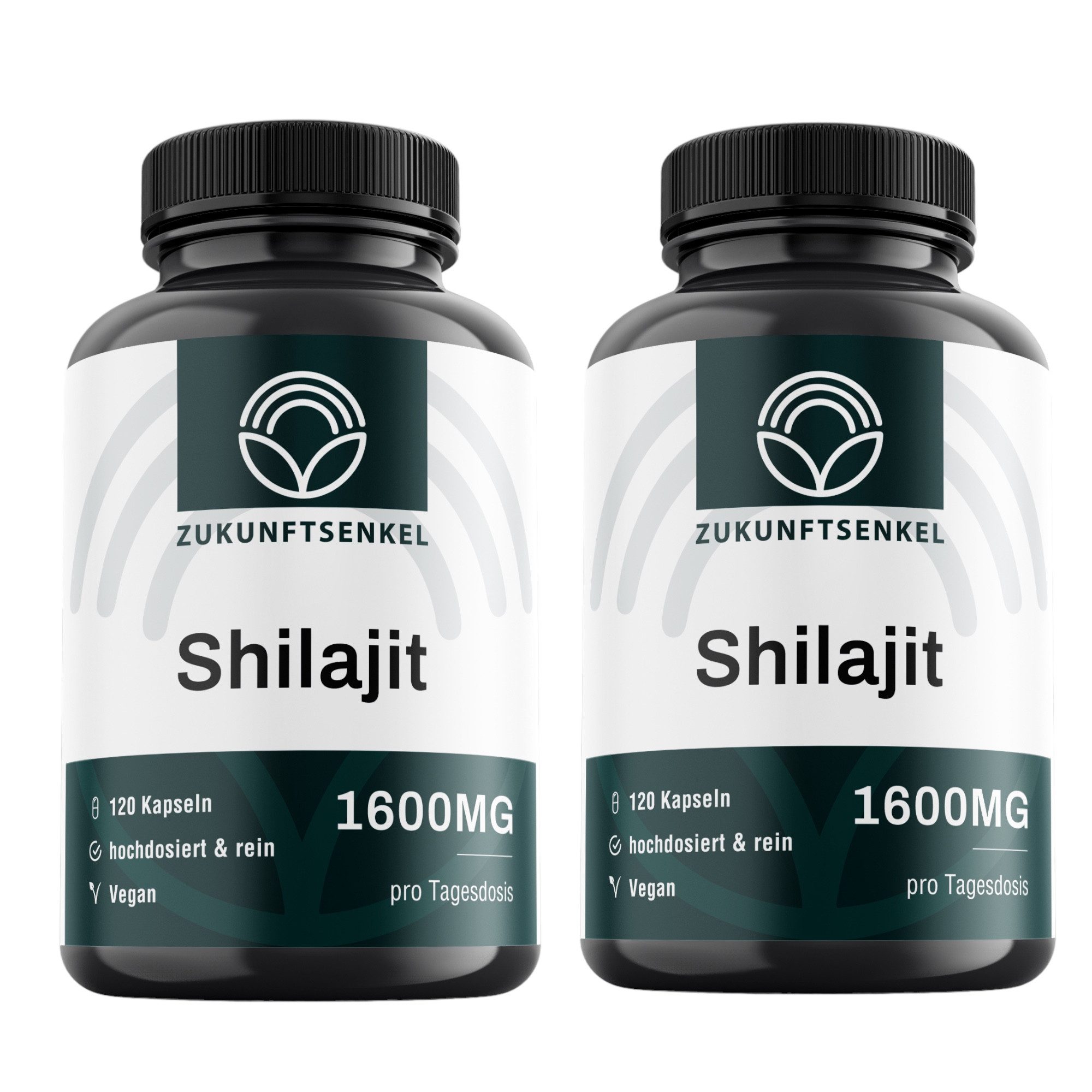 ZUKUNFTSENKEL Shilajit Kapseln 2er Pack hochdosiert Kapseln, Doppelpack à 120 St., 2x 120 Kapseln, vegan