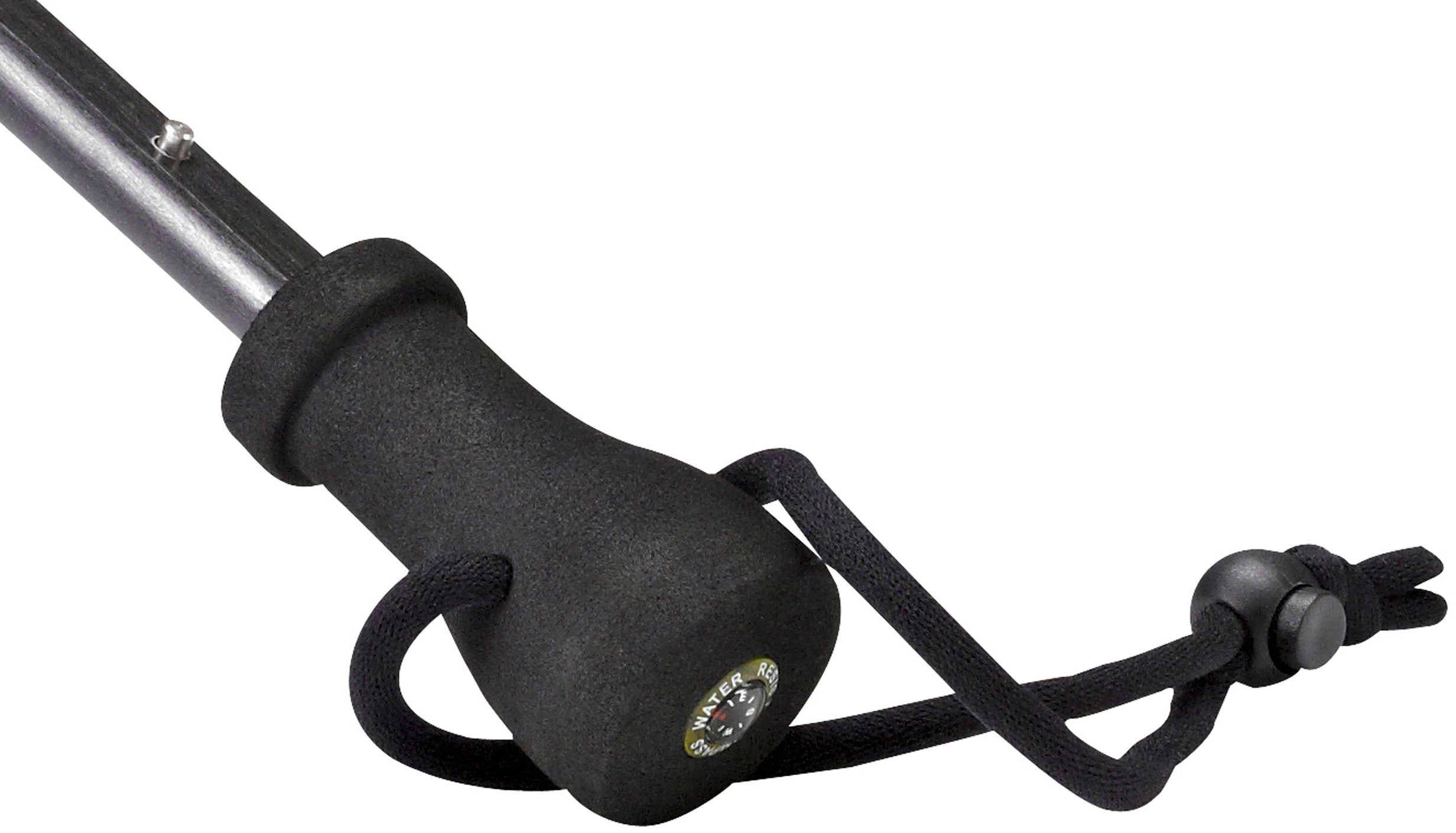 schwarz EuroSCHIRM® stabil, mit extra birdiepal® outdoor, Stockregenschirm und Schultertragegurt integriertem Kompass