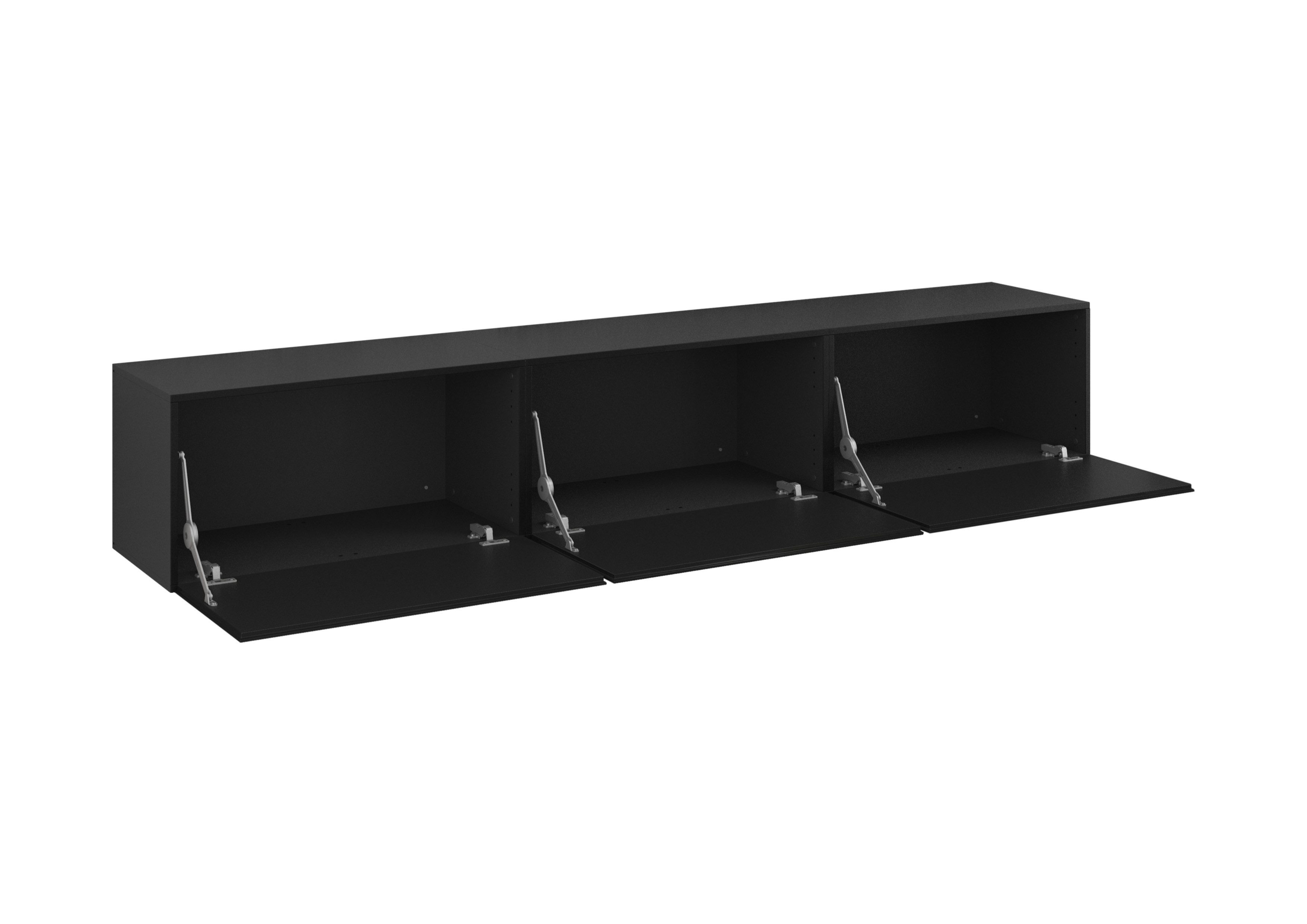BMG Möbel Lowboard Modul+ (3 tlg., bestehend aus 3x Schrank mit Klappe), 228 cm breit, mit Soft-Close, Made in Germany