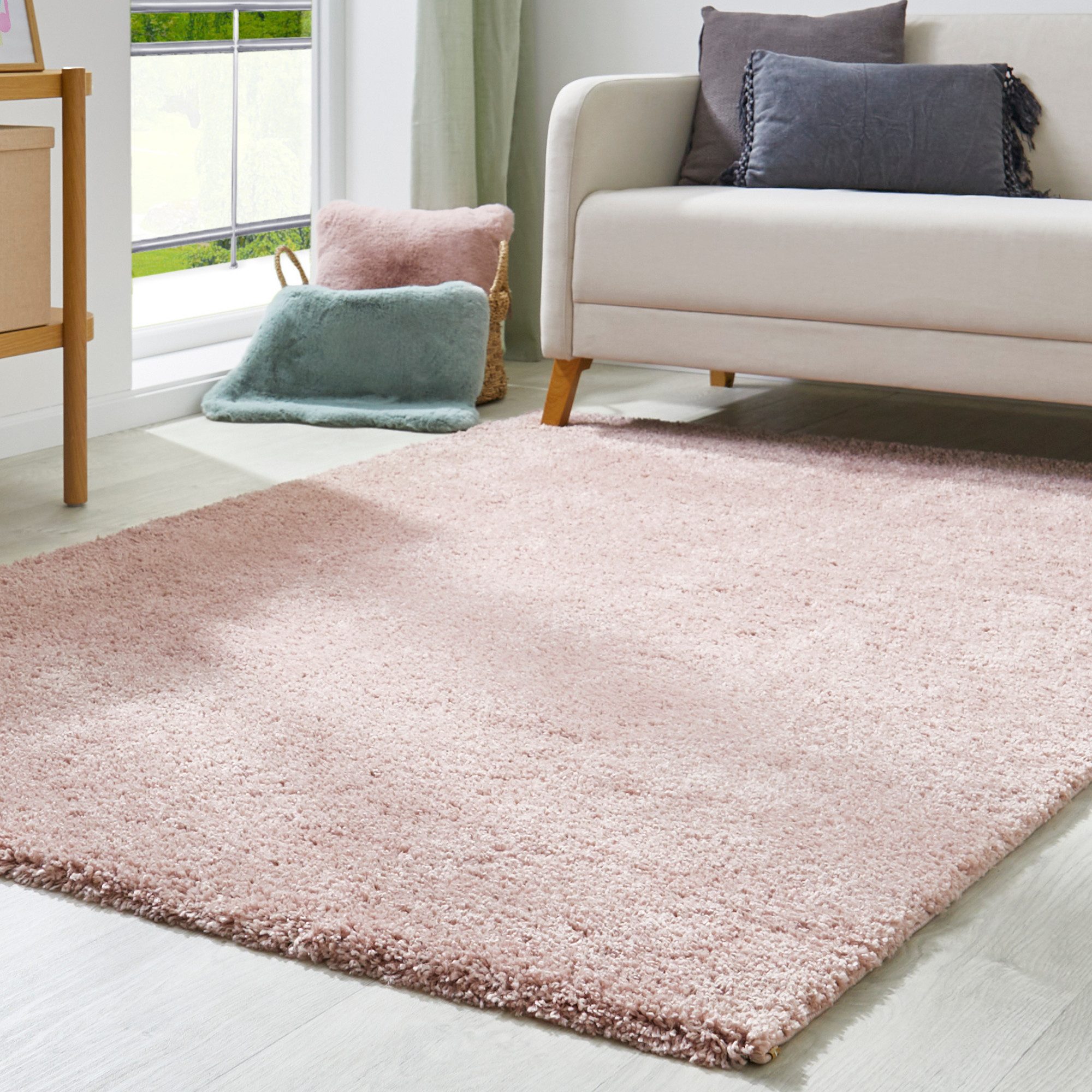 my home Hochflor-Teppich Canberra, rechteckig, Höhe: günstig online kaufen