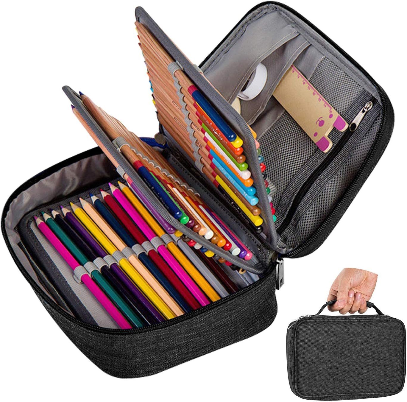 Bextsrack Federmäppchen 72 Slots Federtasche Große Kapazität Bleistift Beutel, (Abnehmbar Stiftemappe), für Mädchen Jungen Einschulung Schulanfang
